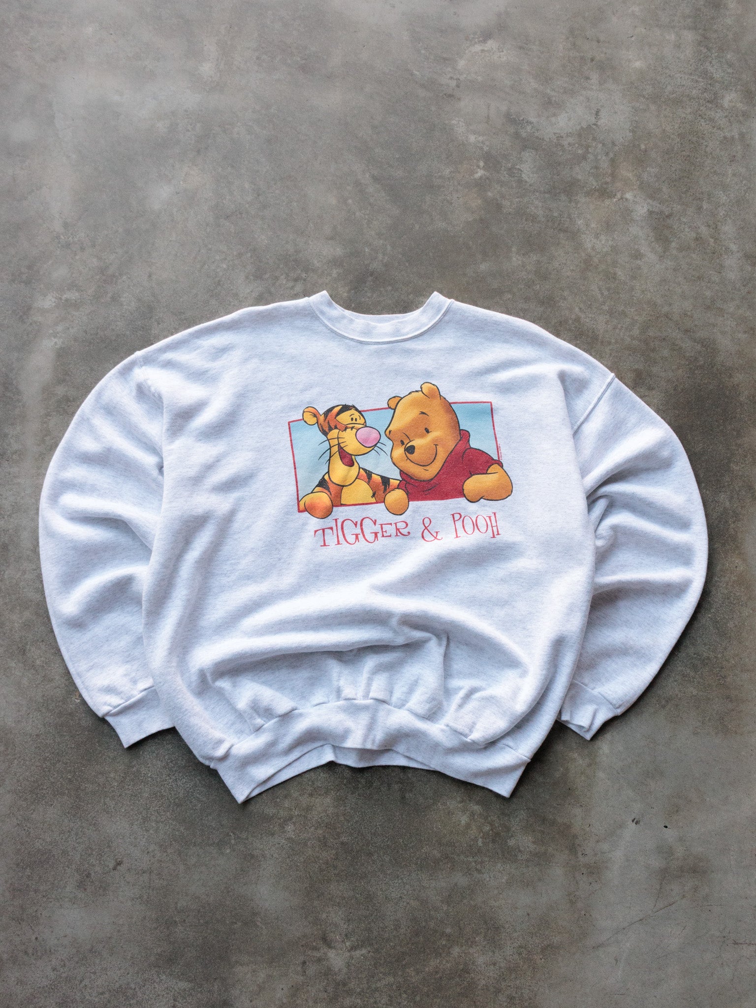 Vintage 90s Grey Disney Tigger & Pooh Sweatshirt (18-20Y)