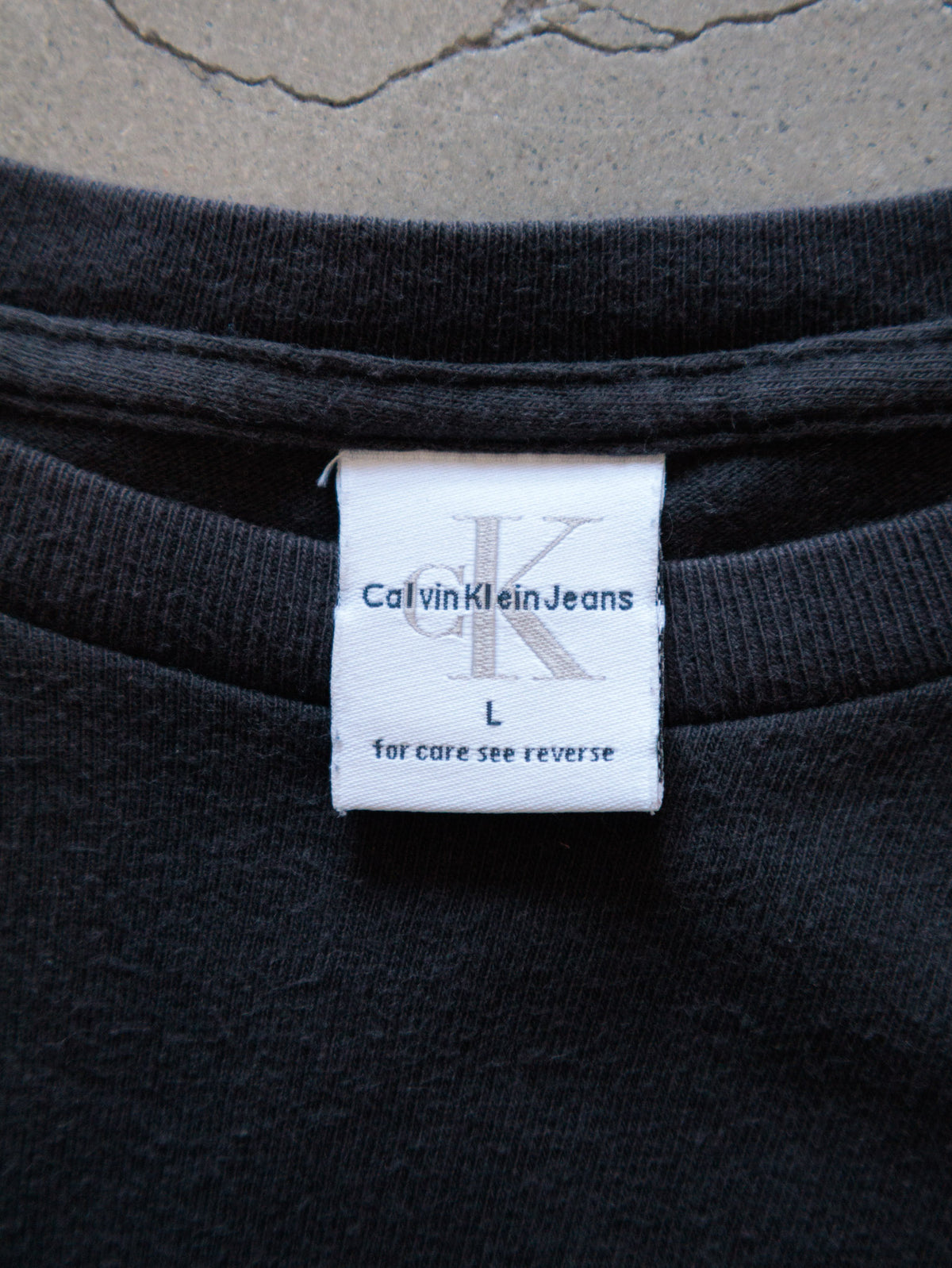 Vintage 90s Black Calvin Klein Jeans Tee (L)