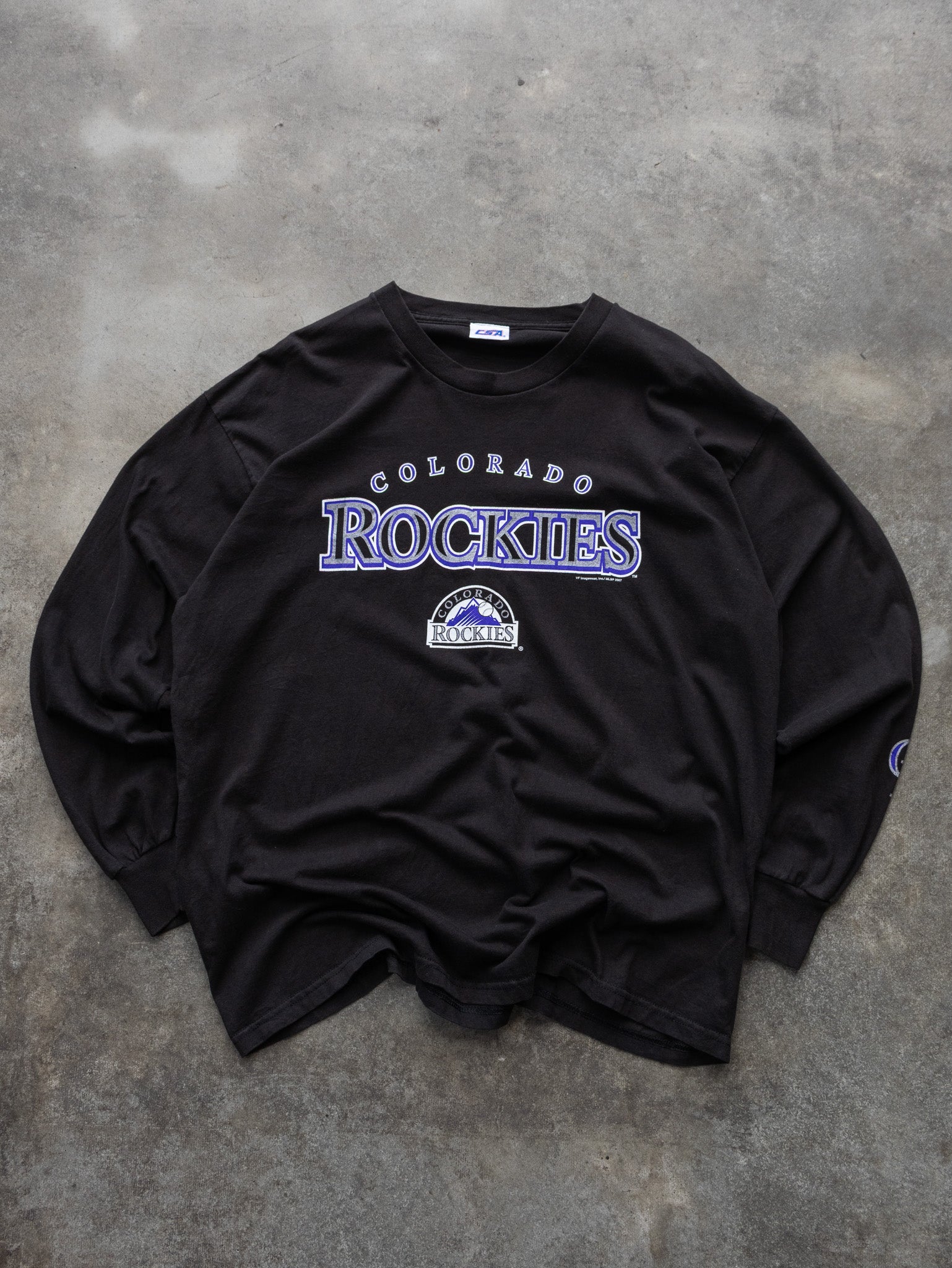 Vintage 2007 Black Colorado Rockies Long Sleeve (XL)