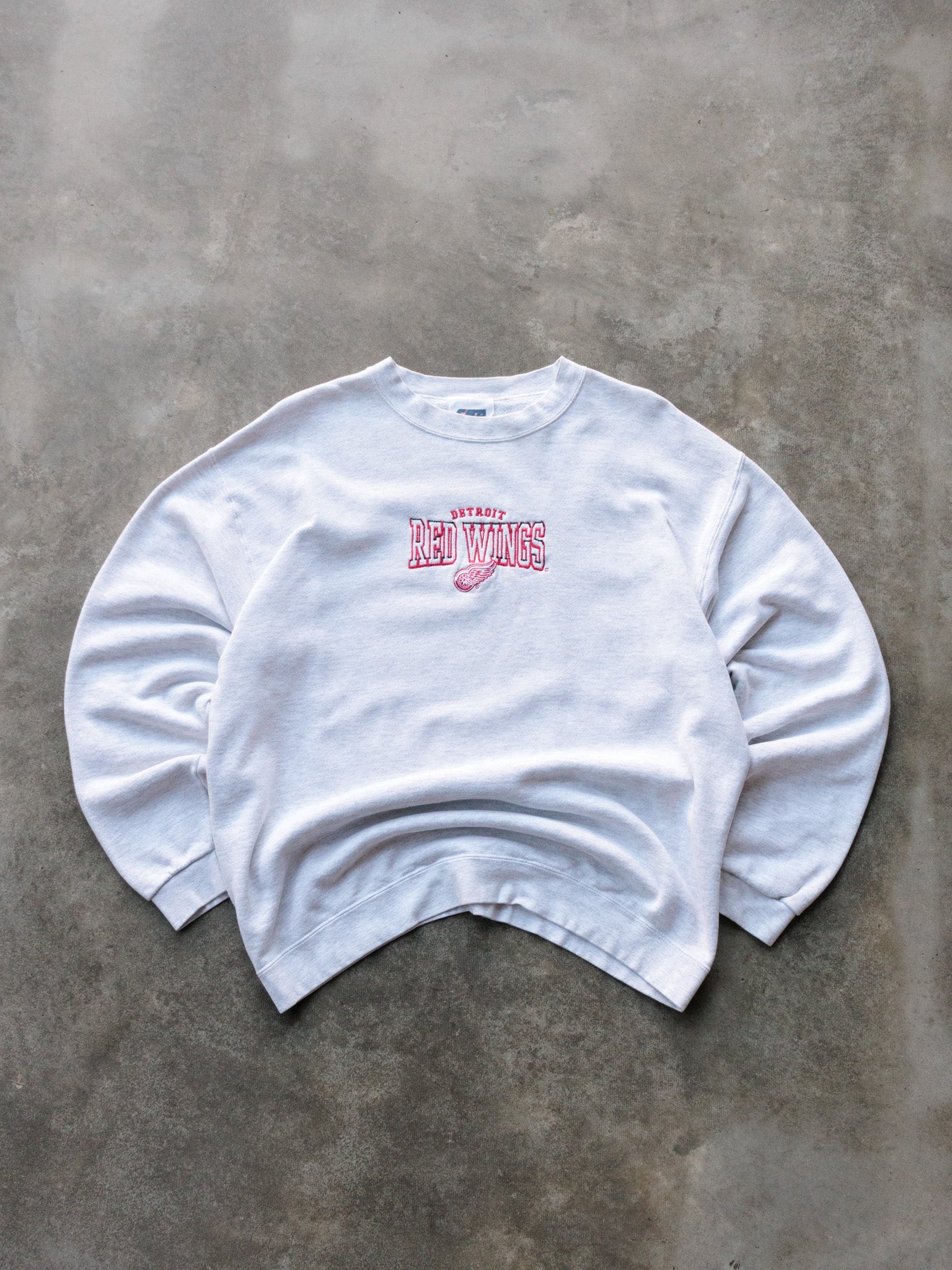 Vintage 90s Grey Detroit Red Wings Sweatshirt (L)