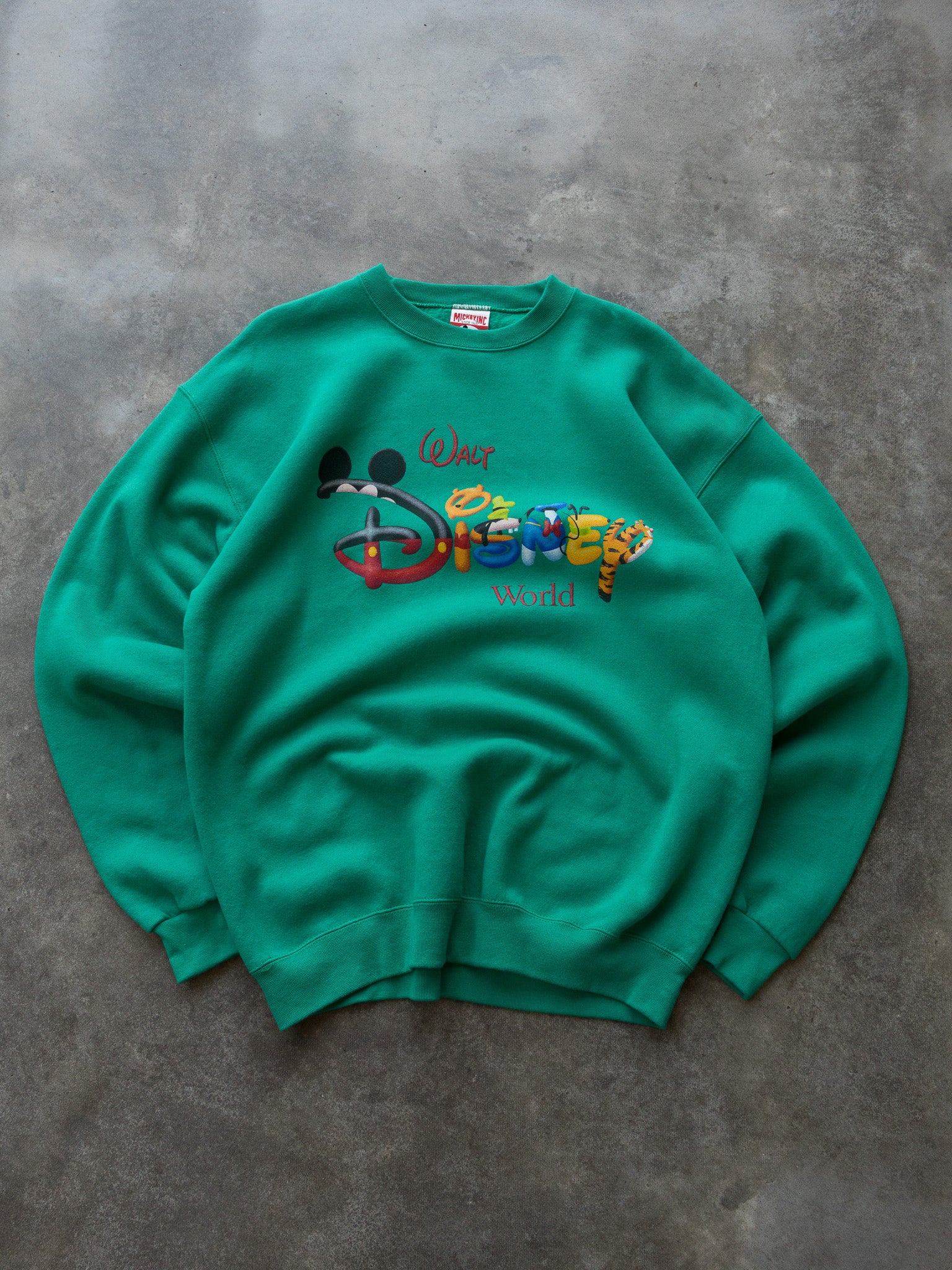 Vintage Green Walt Disney World Sweatshirt (XL)