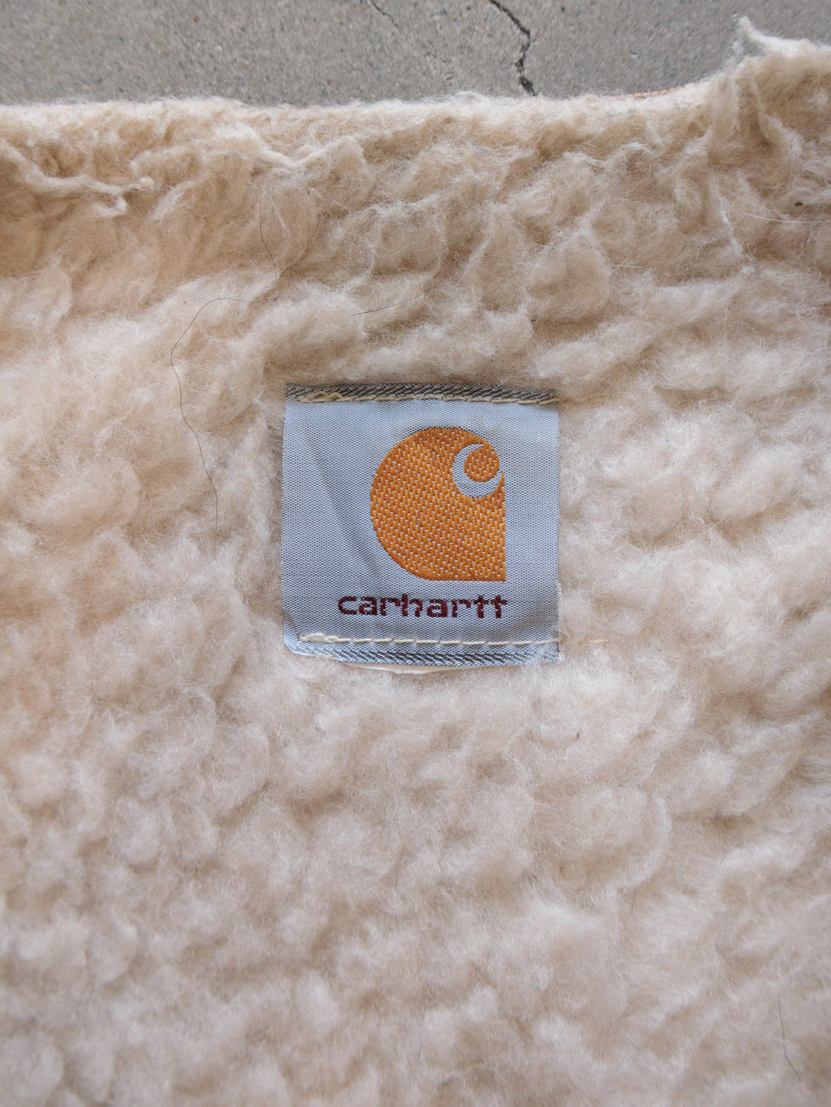 Vintage Brown Carhartt Sherpa-Lined Vest (-)