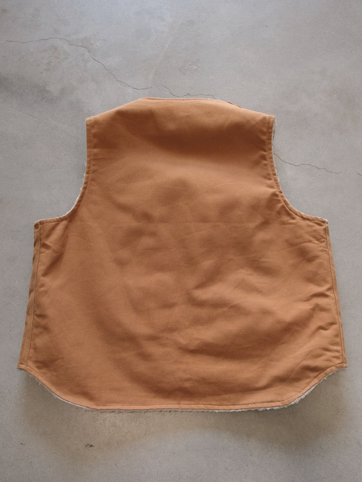 Vintage Brown Carhartt Sherpa-Lined Vest (-)