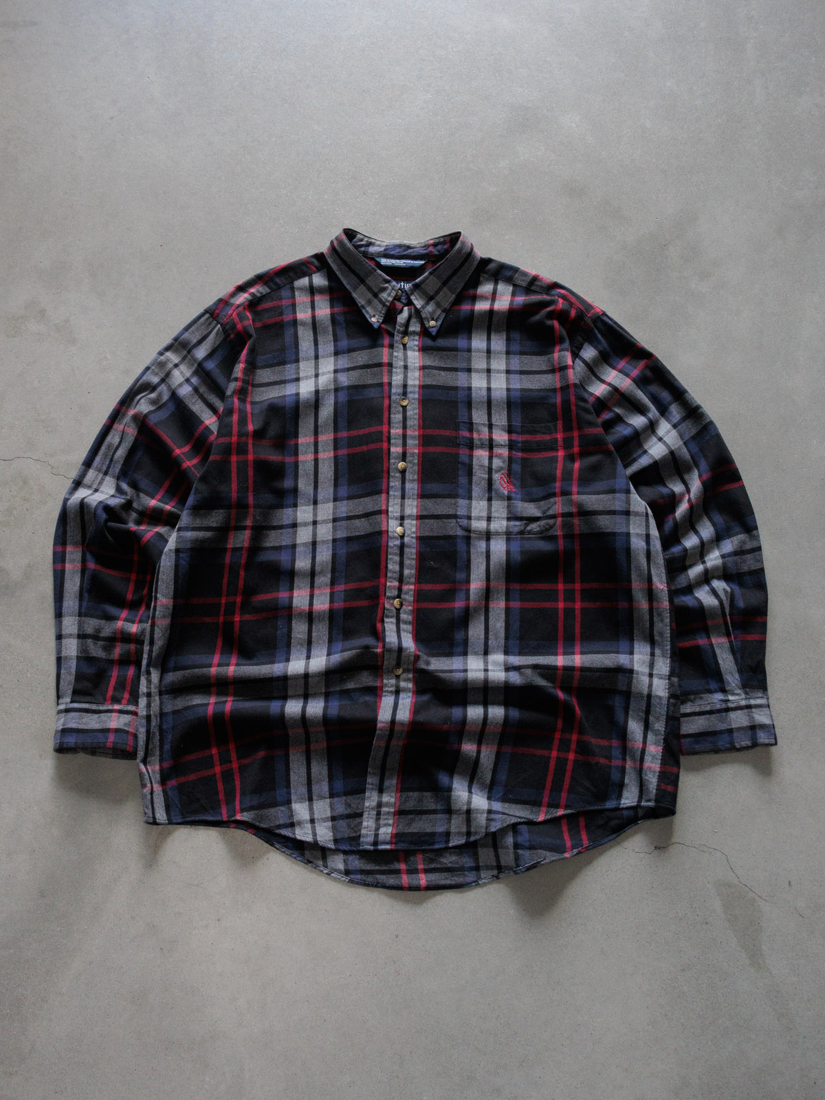 Vintage 00s Black Plaid Nautica Flannel Shirt (XL)