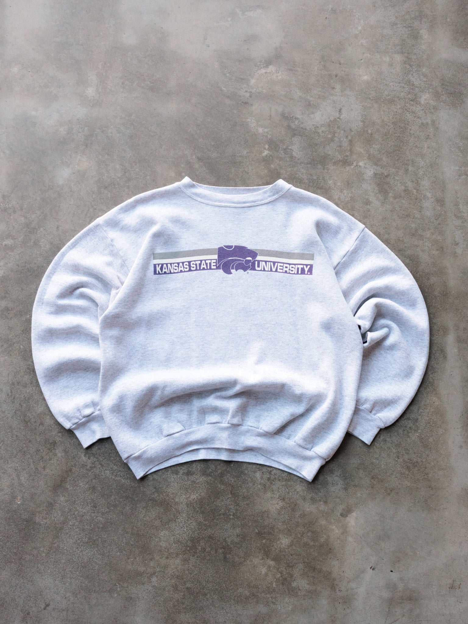 Vintage 90s Grey Kansas State University Sweatshirt (XL)
