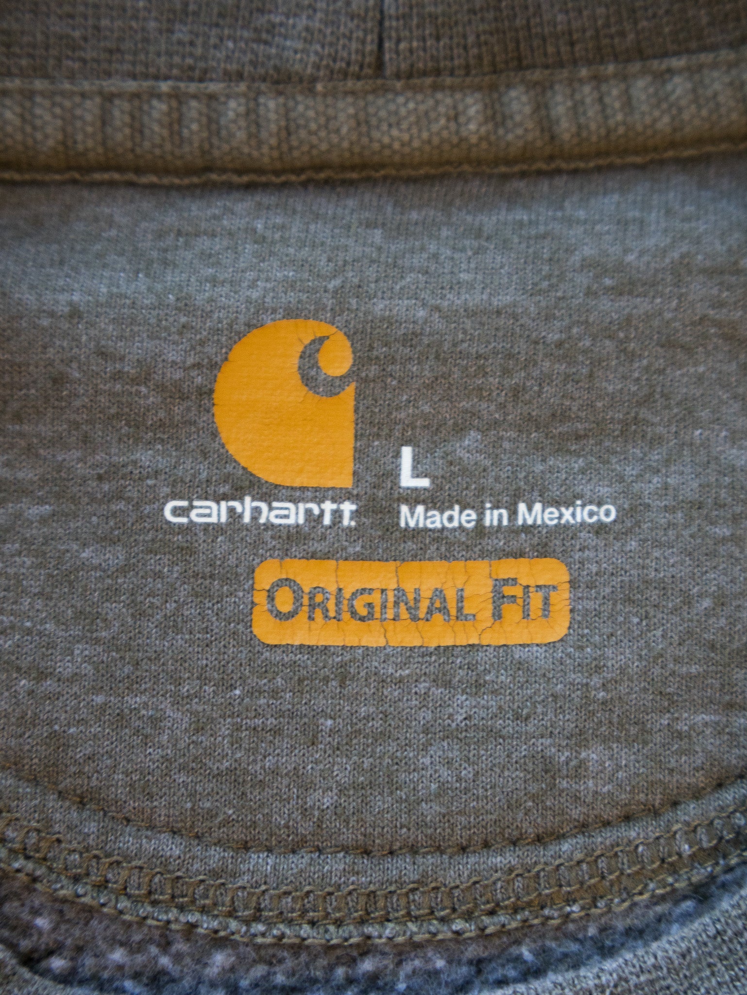 Vintage Olive Carhartt Workwear Sweatshirt (L)