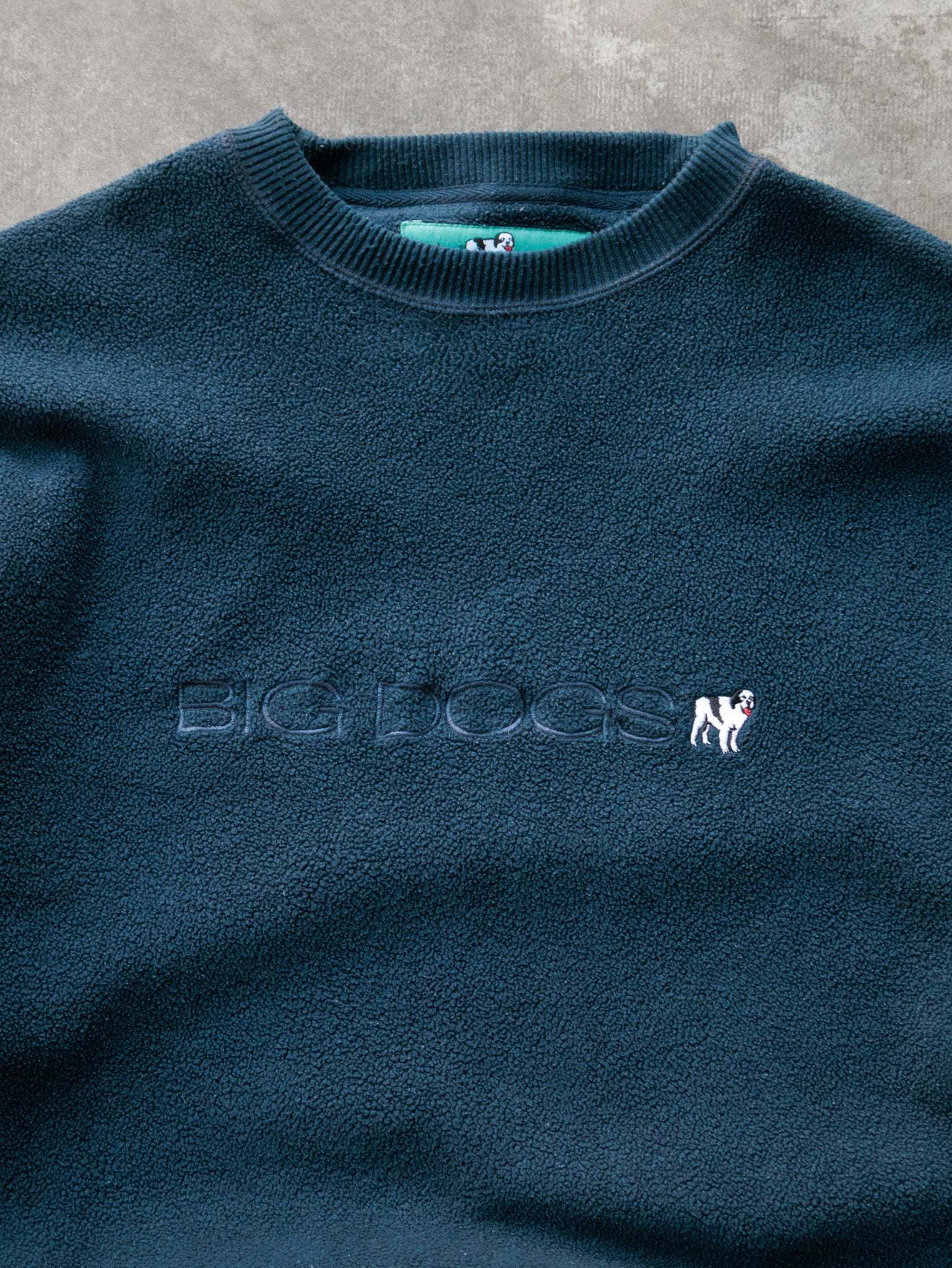 Vintage 00s Navy Big Dogs Fleece Sweatshirt (XL)