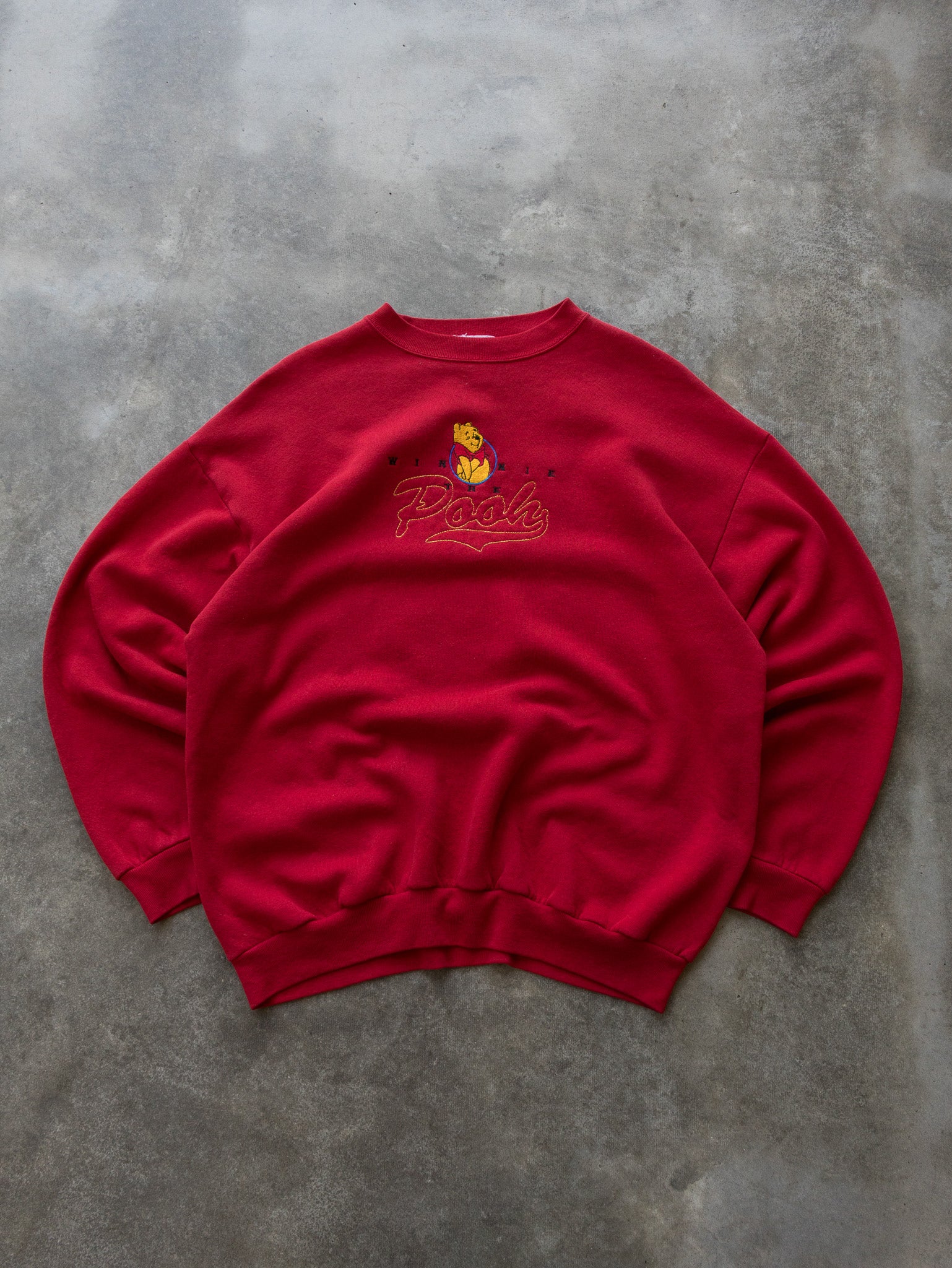 Vintage 90s Red Disney Pooh Sweatshirt (L)