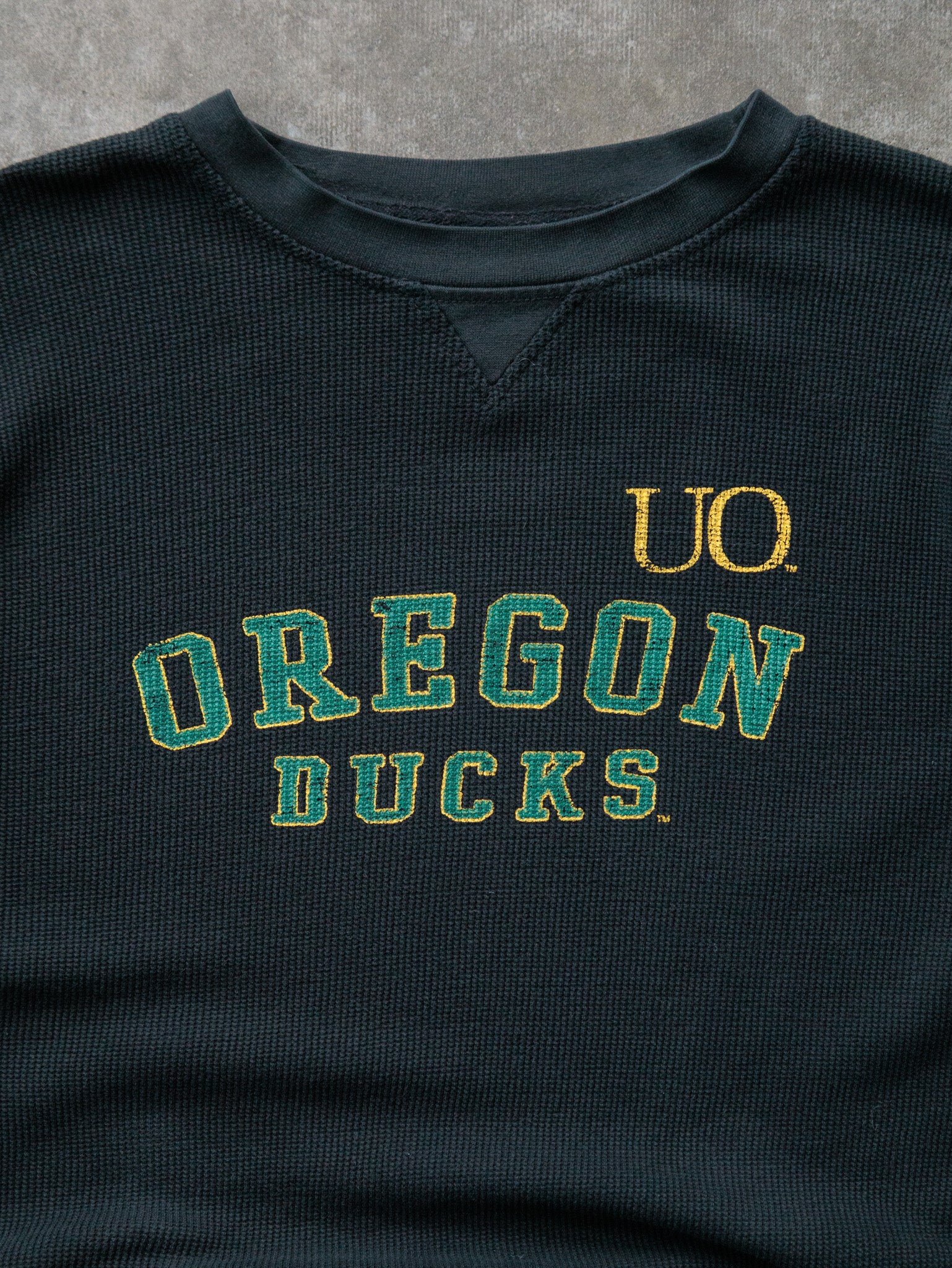 Vintage 00s Green Oregon Ducks Long Sleeve Tee (XL)