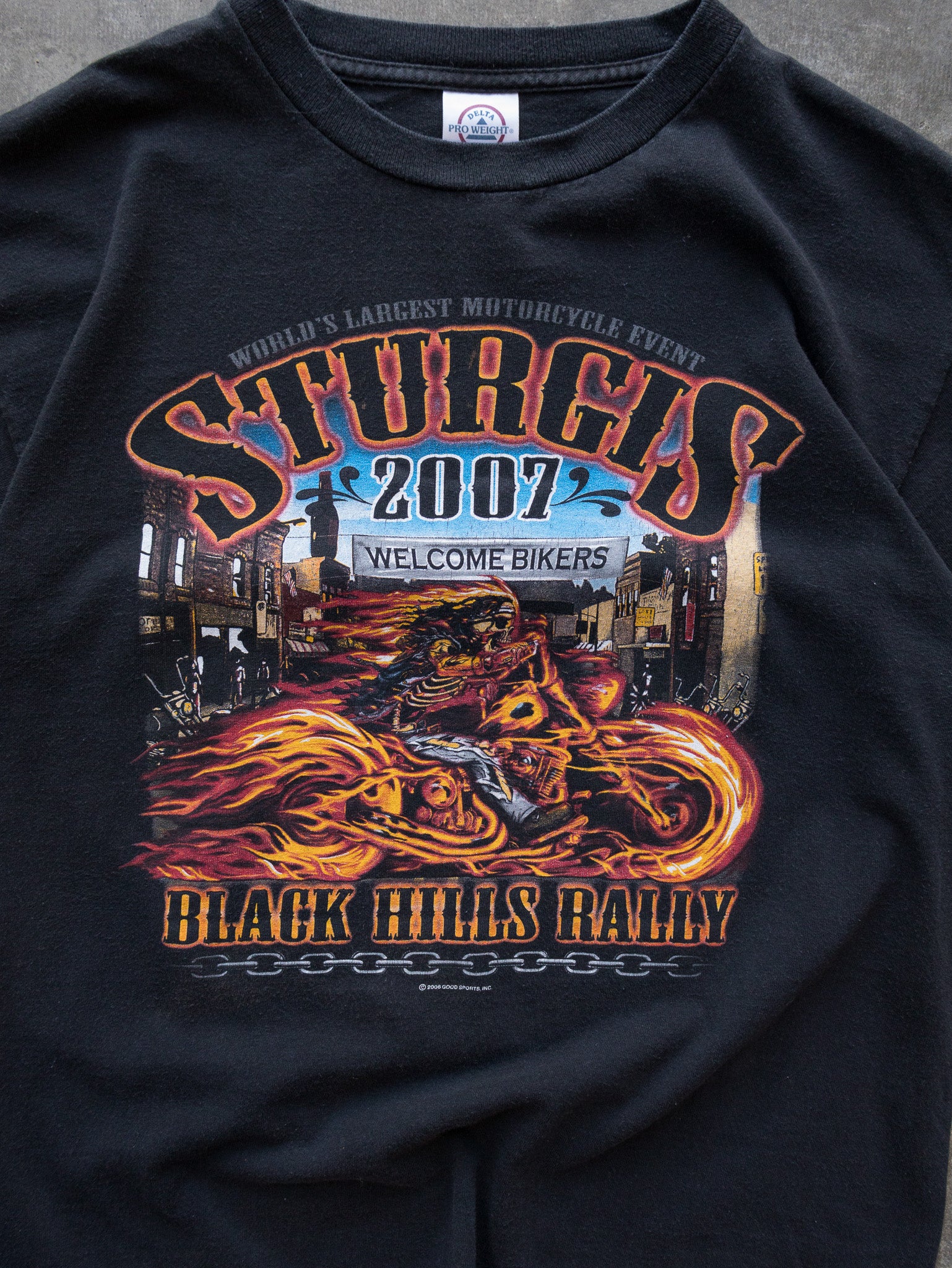 Vintage 2007 Black Sturgis Black Hills Rally Tee (S)