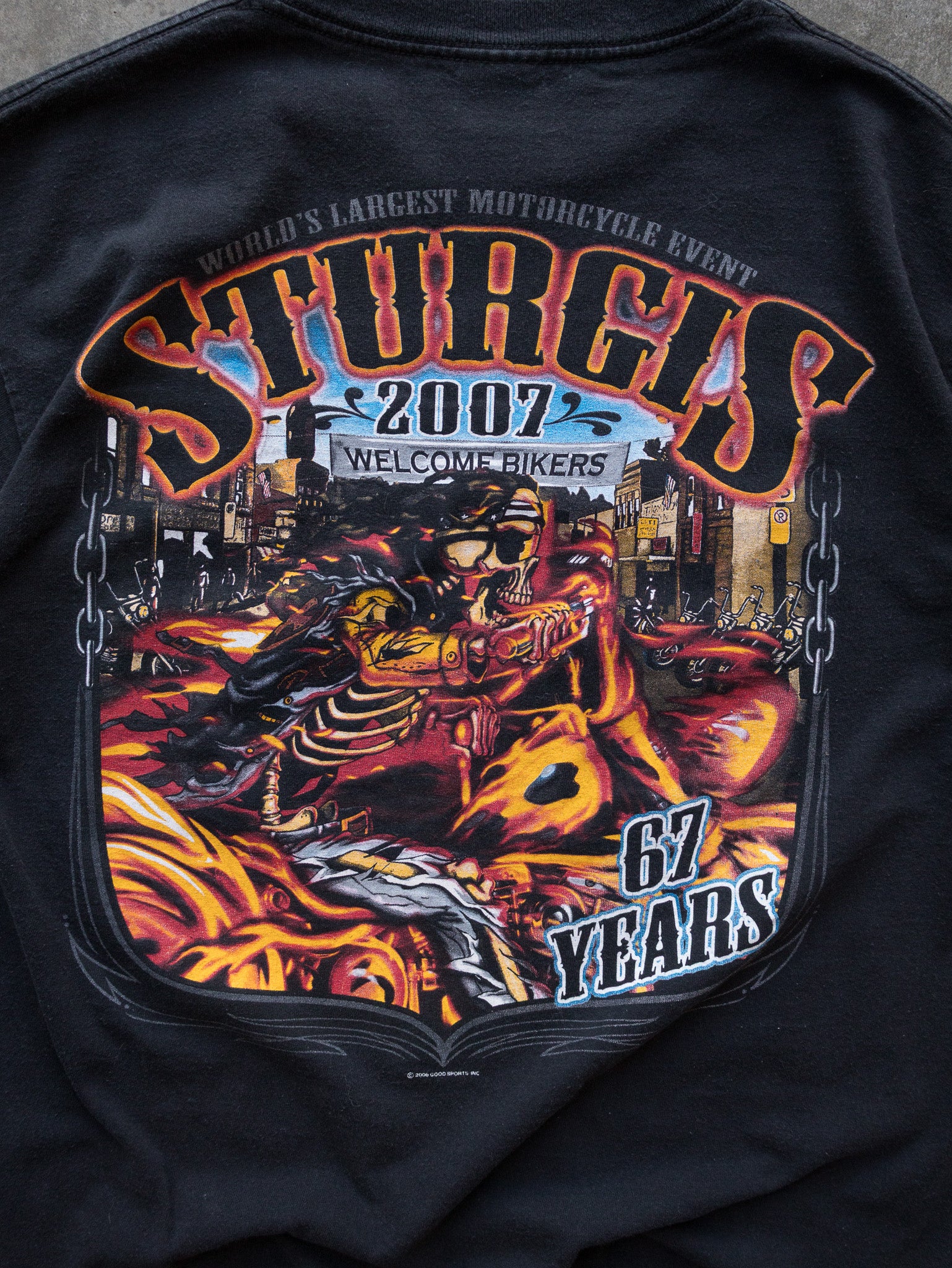 Vintage 2007 Black Sturgis Black Hills Rally Tee (S)