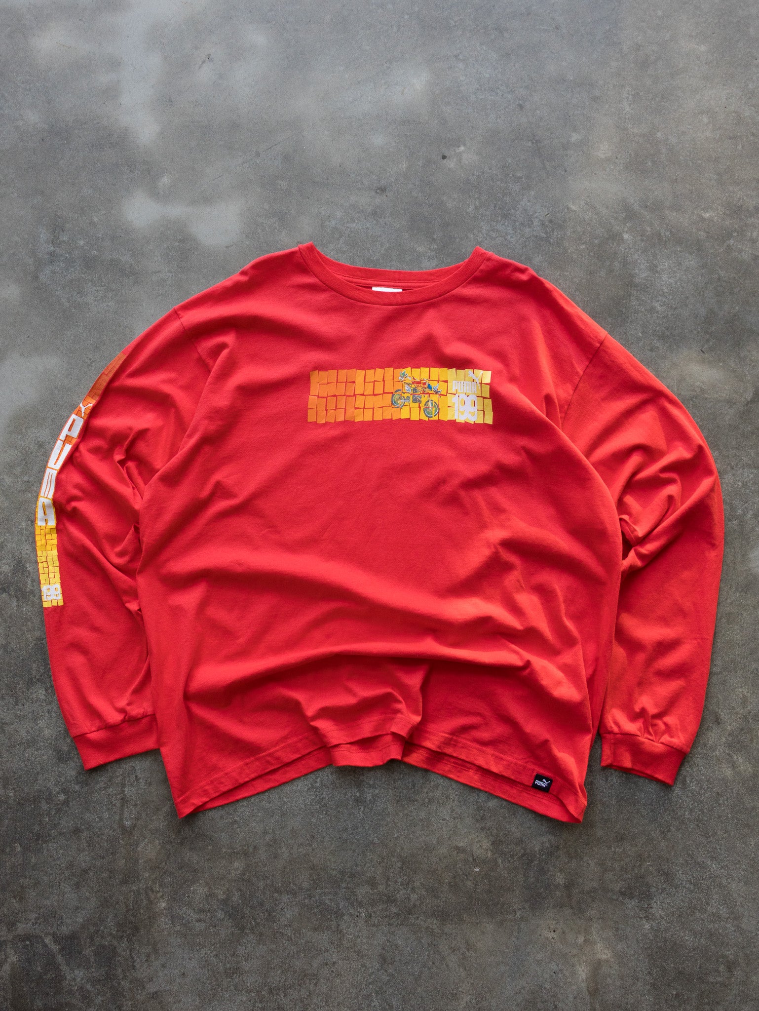 Vintage Red Puma Motocross Long Sleeve (2XL)