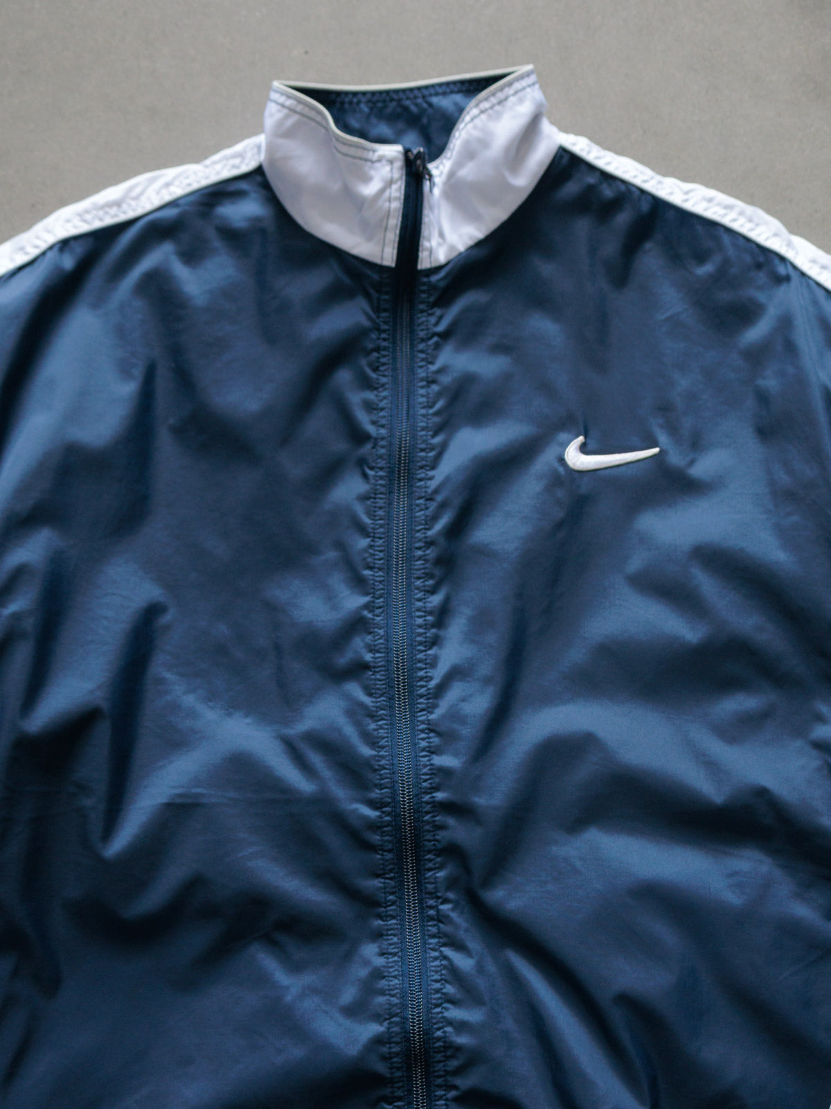 Vintage 90s Navy Nike Colourblock Windbreaker (Women's M)