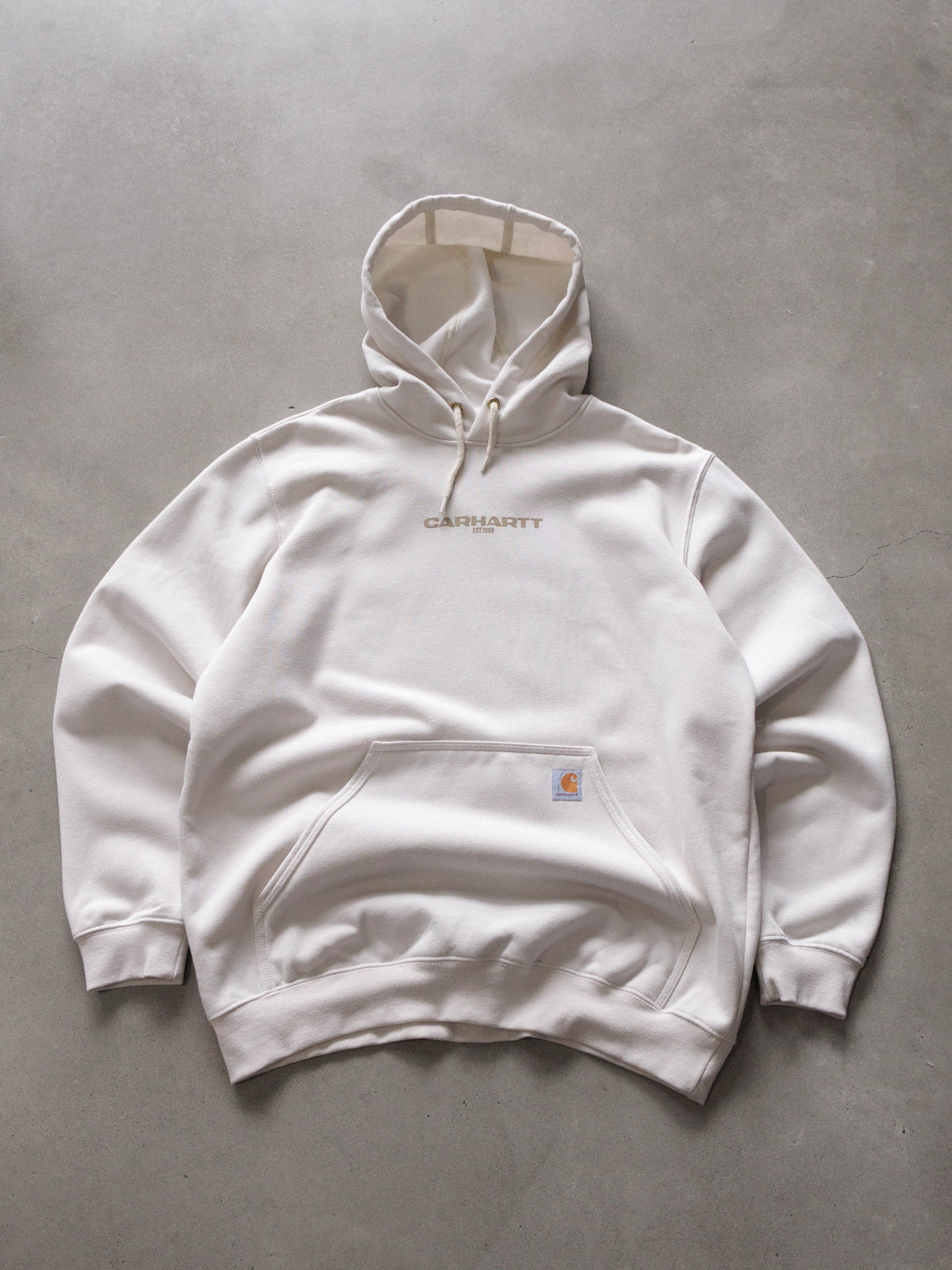 Vintage Beige Carhartt Hoodie (L)