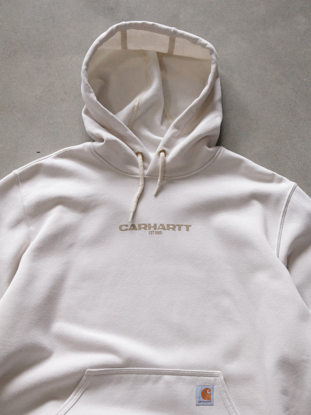 Vintage Beige Carhartt Hoodie (L)
