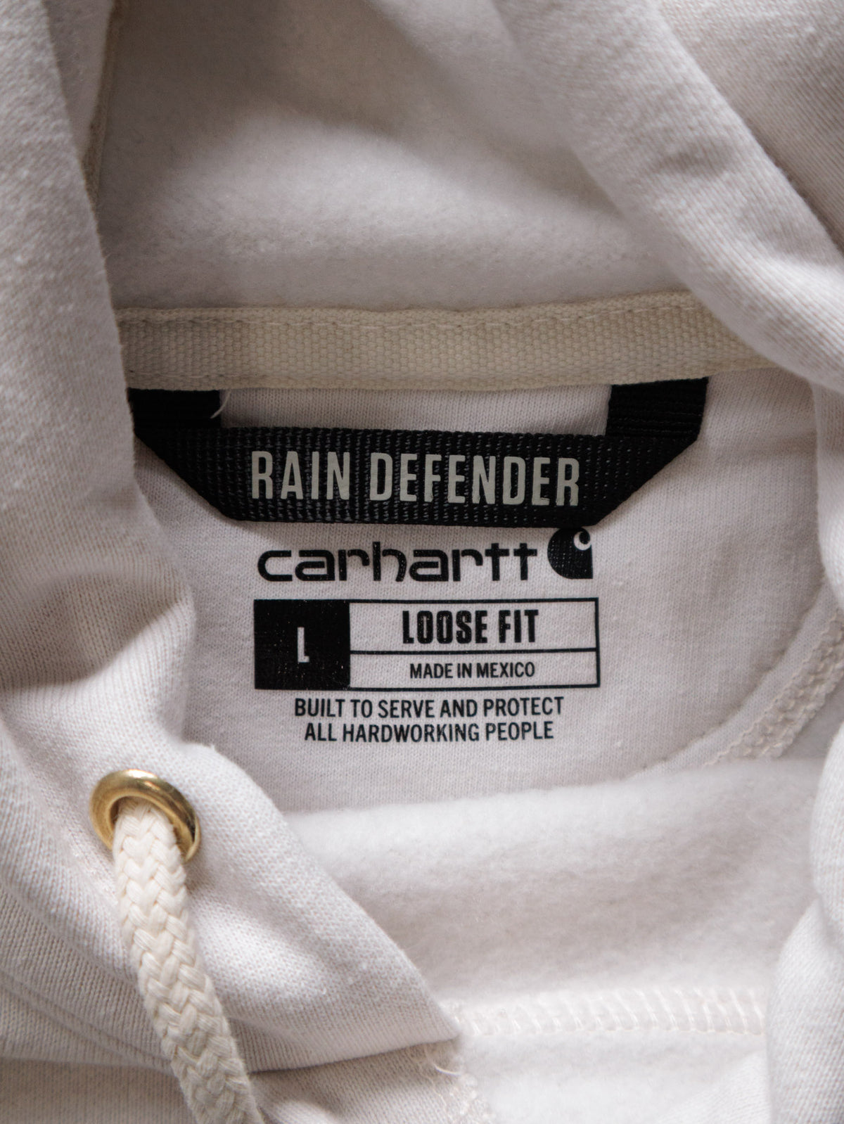 Vintage Beige Carhartt Hoodie (L)