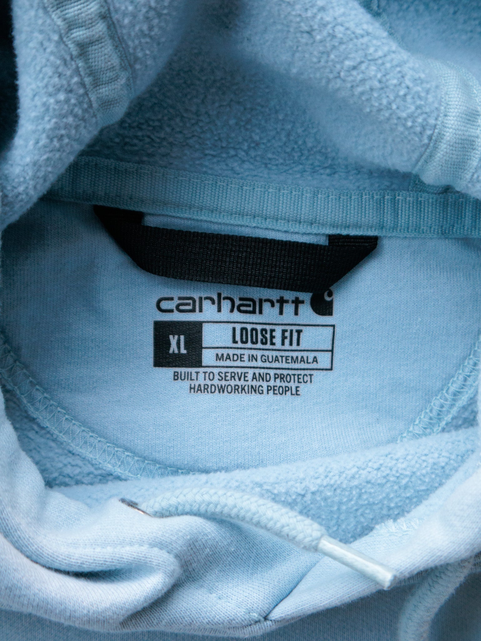 Vintage Light Blue Carhartt Hoodie (XL)
