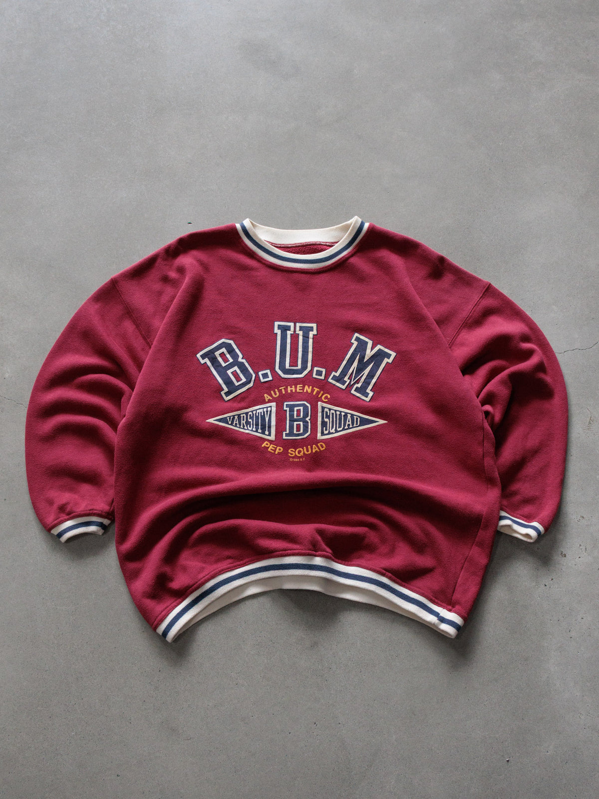 Vintage 90s Red BUM Equipment Varsity Sweatshirt (L)