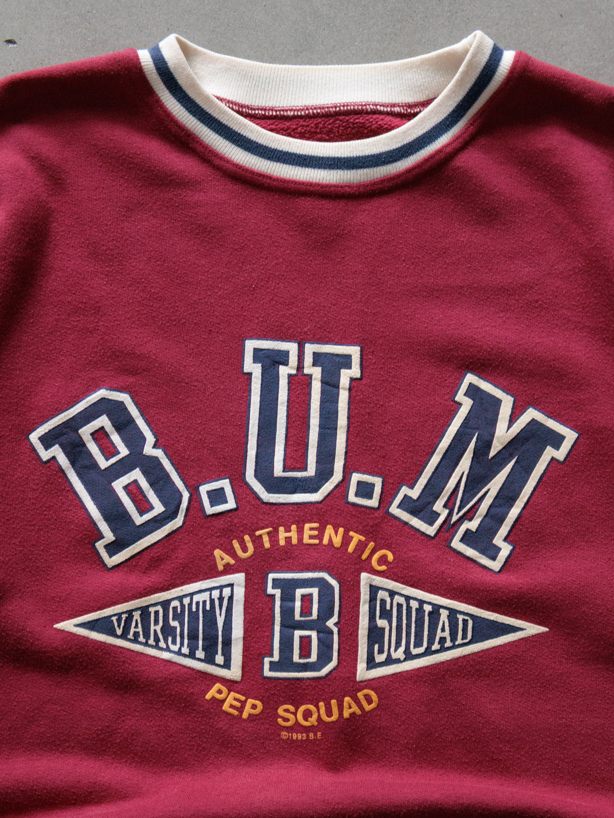 Vintage 90s Red BUM Equipment Varsity Sweatshirt (L)
