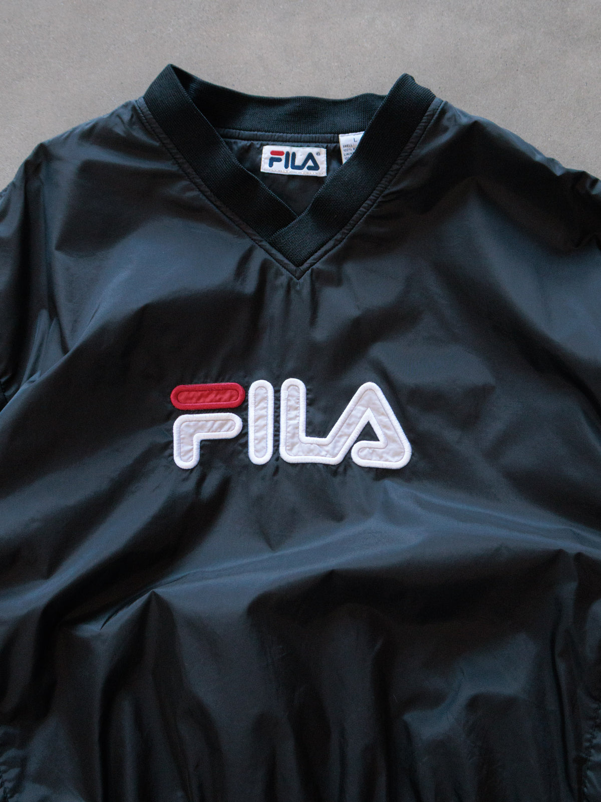 Vintage 90s Black Fila Windbreaker (L)