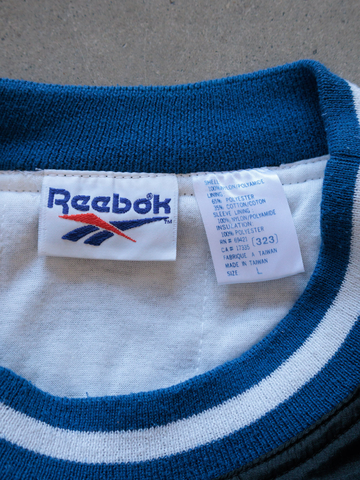 Vintage 90s Blue Reebok Colourblock Jacket (L)