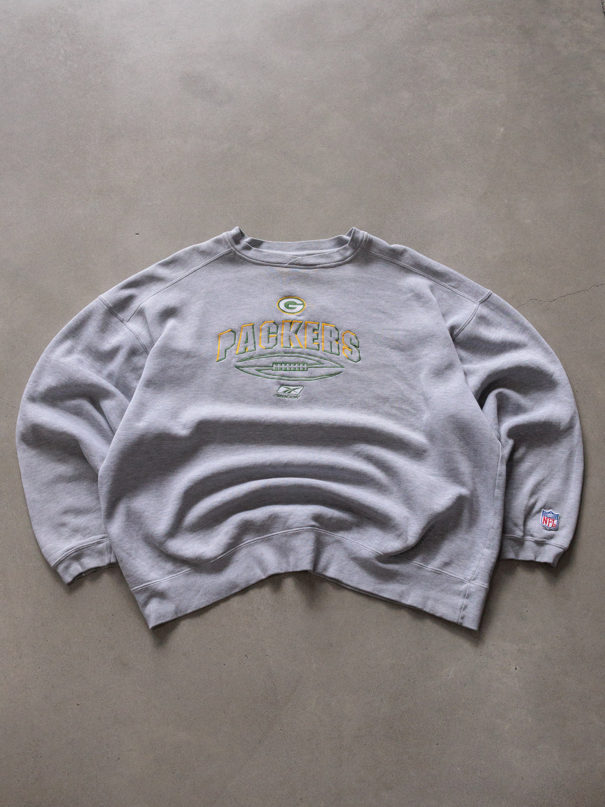 Vintage 00s Grey Reebok Green Bay Packers Sweatshirt (2XL)