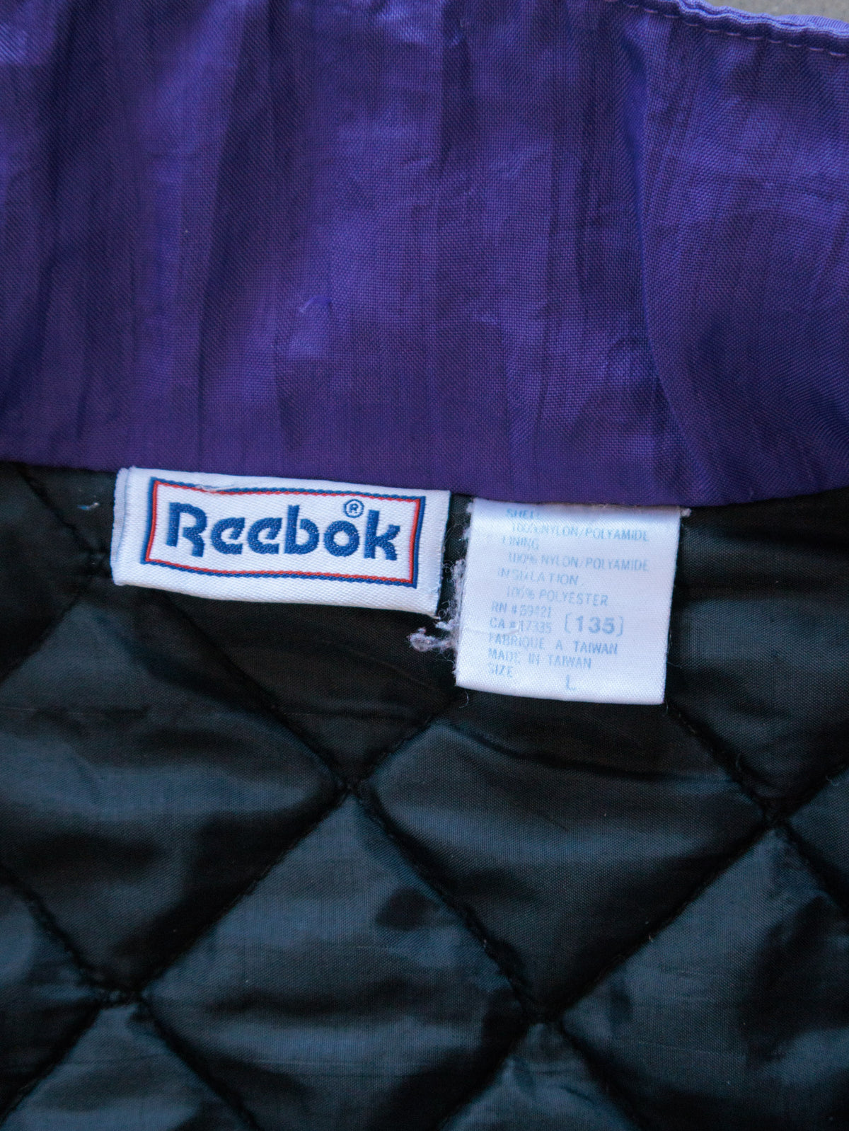 Vintage 90s Black Reebok Colourblock Jacket (L)