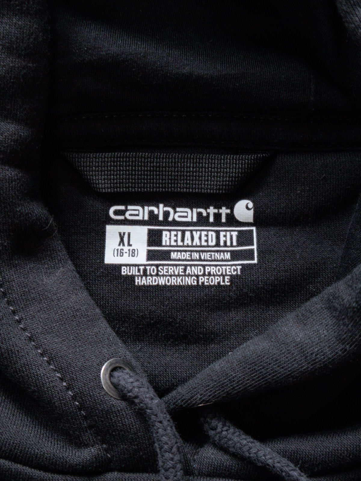 Vintage Black Carhartt Hoodie (Women's XL)