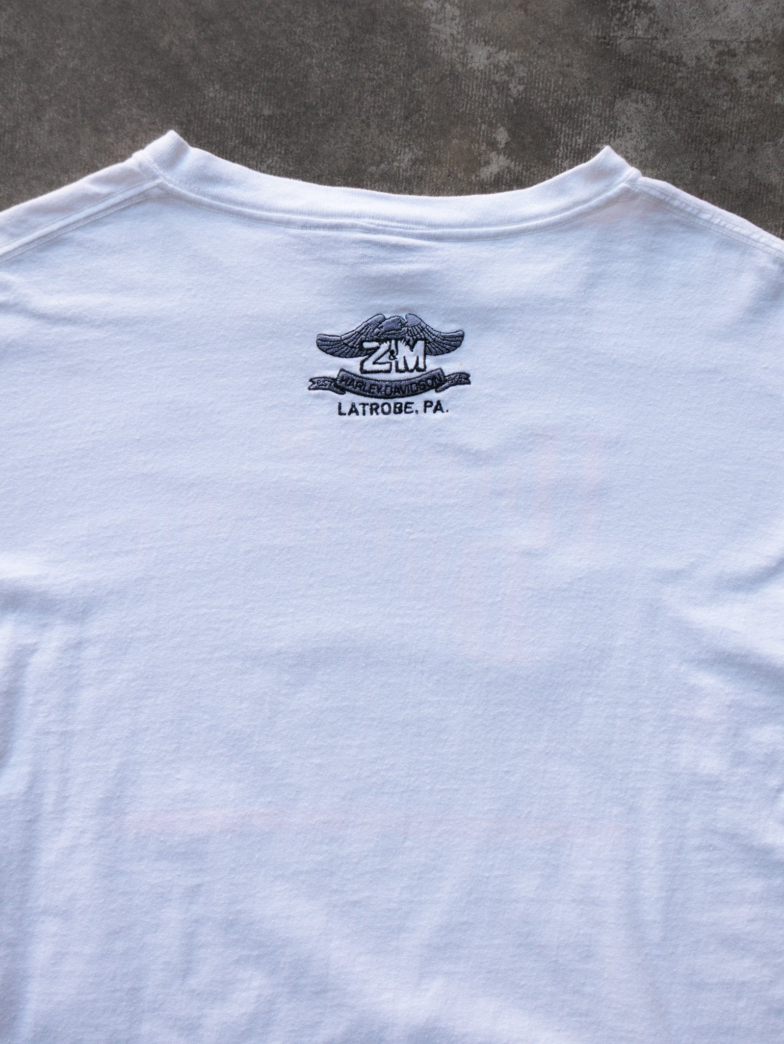 Vintage 2003 White Harley-Davidson Latrobe Pennsylvania Long Sleeve (L)