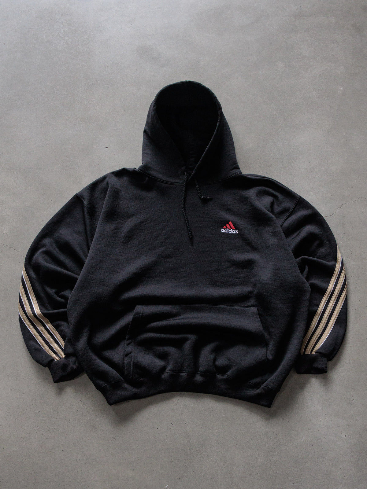 Vintage 90s Black Adidas Hoodie (M)