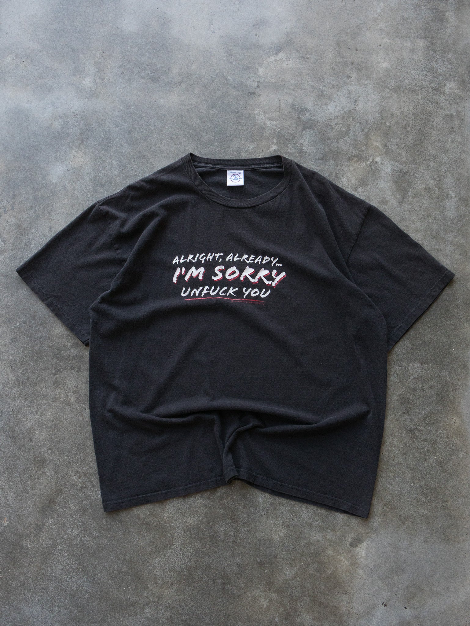Vintage 2002 I'm Sorry Graphic Tee (XL)