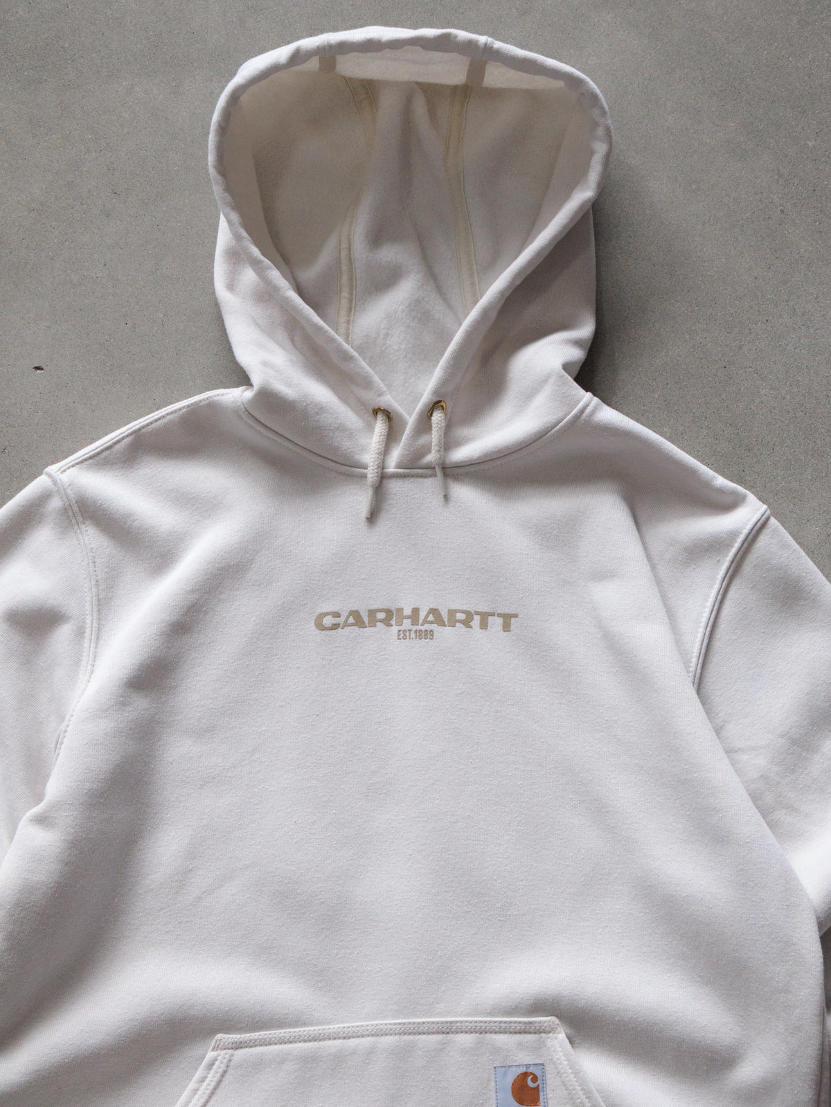 Vintage Beige Carhartt Hoodie (S)