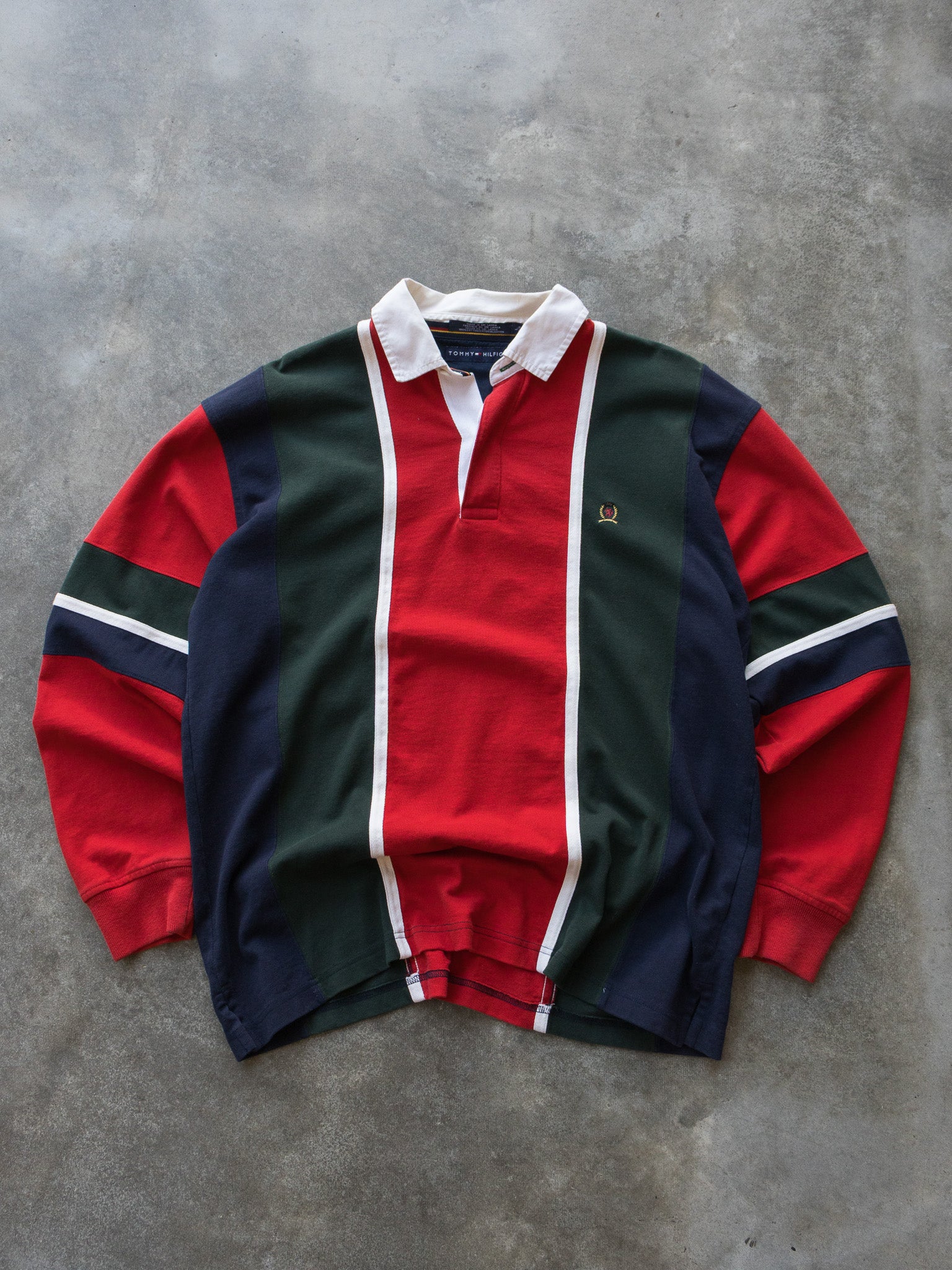 Vintage 00s Tommy Hilfiger Rugby Shirt (L)
