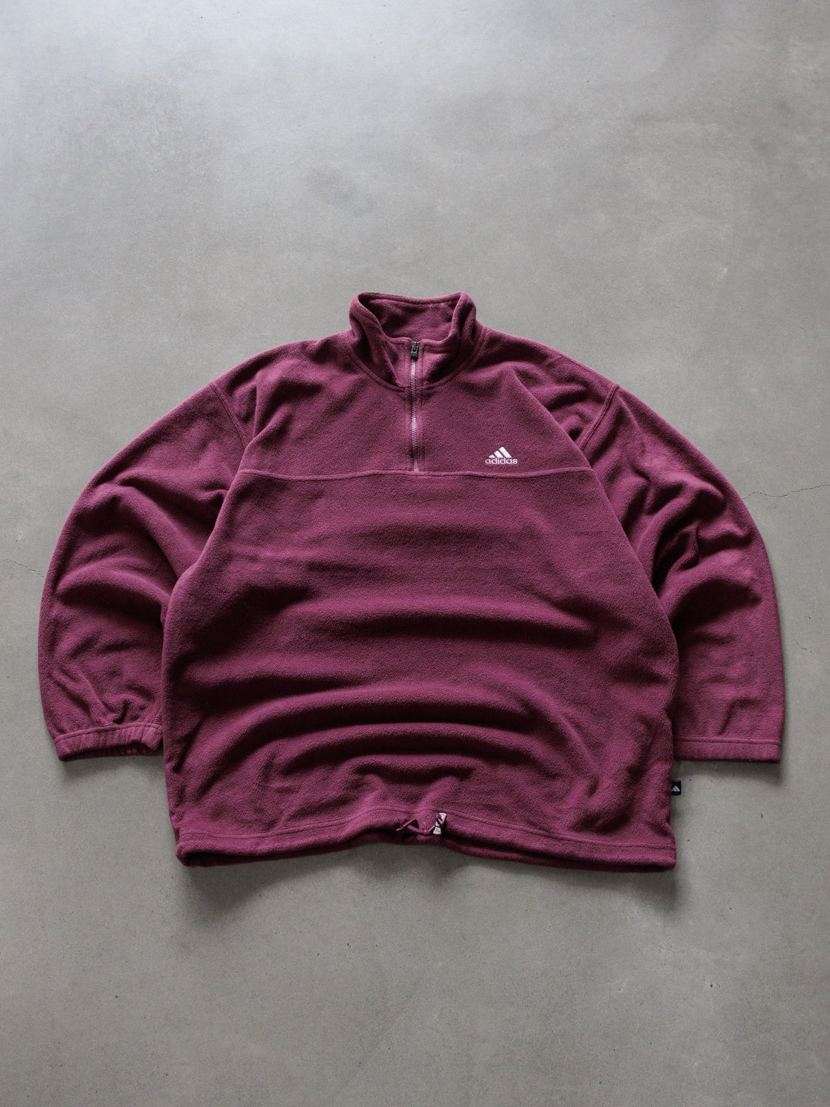 Vintage 90s Purple Adidas Fleece Quarter Zip (L)