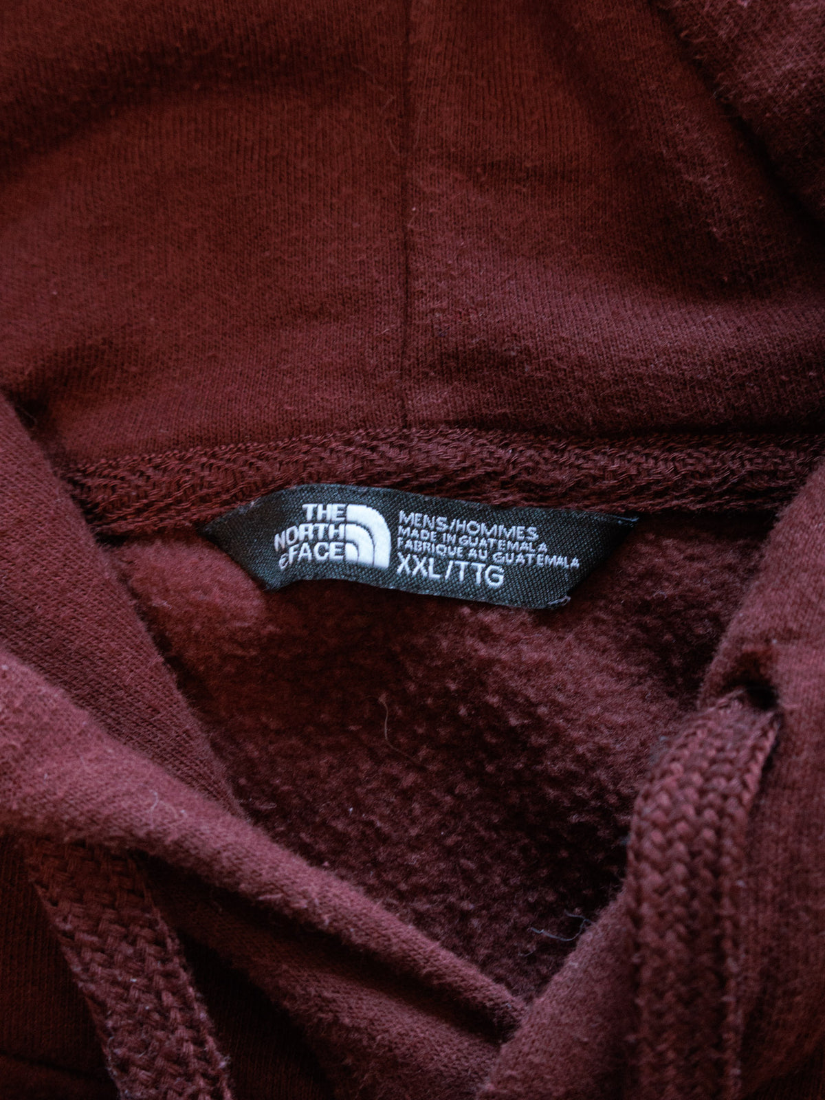 Vintage Maroon The North Face Hoodie (2XL)