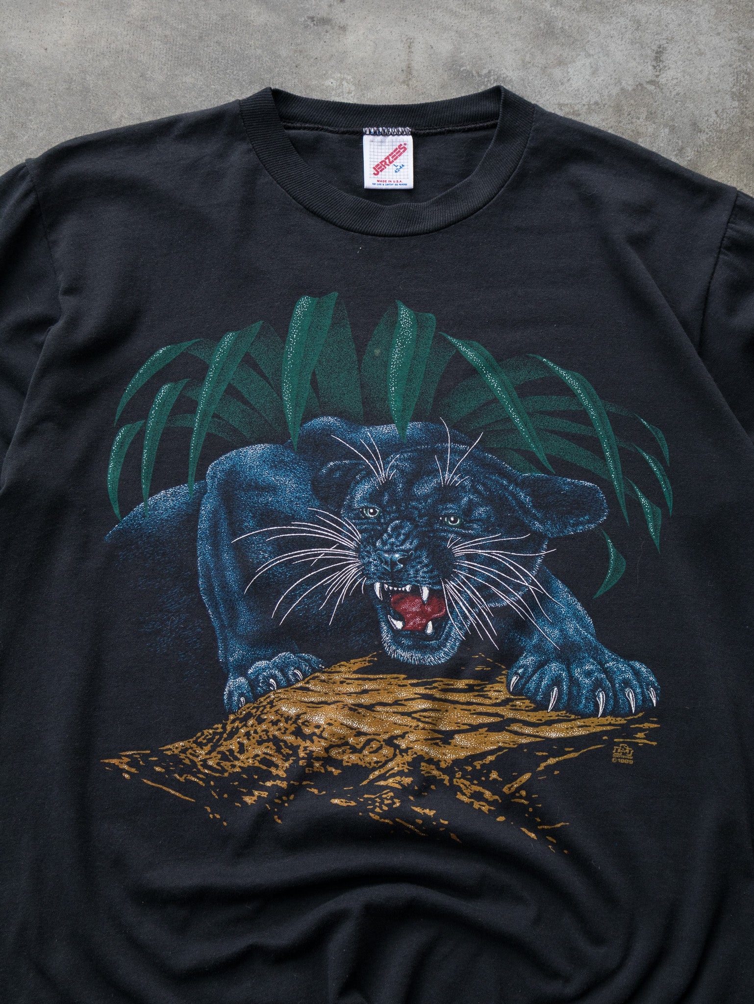 Vintage 1989 Black Panther Graphic Tee (M)