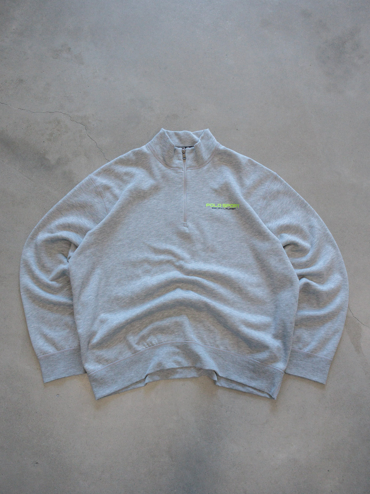 Vintage 00s Grey Polo Sport Ralph Lauren Fleece Quarter Zip (2XL)