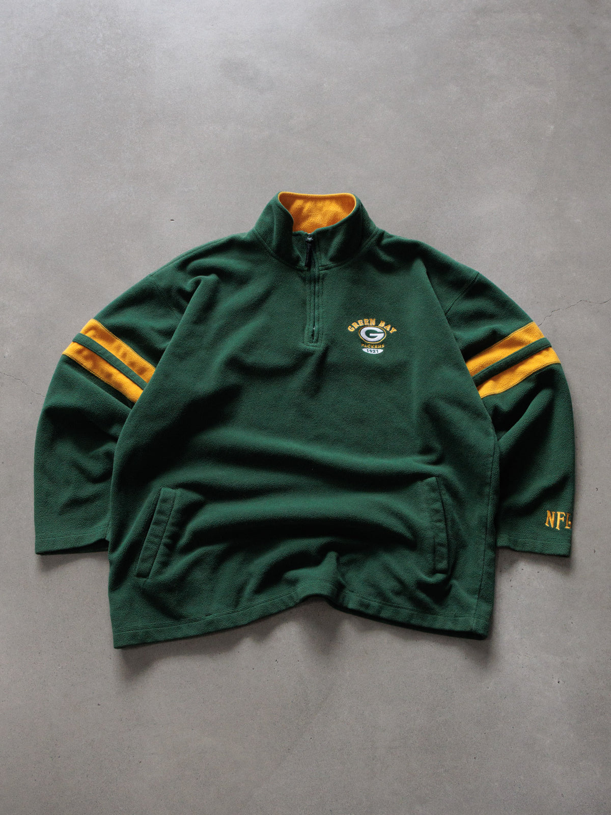 Vintage Green Bay Packers Fleece Quarter Zip (XL)