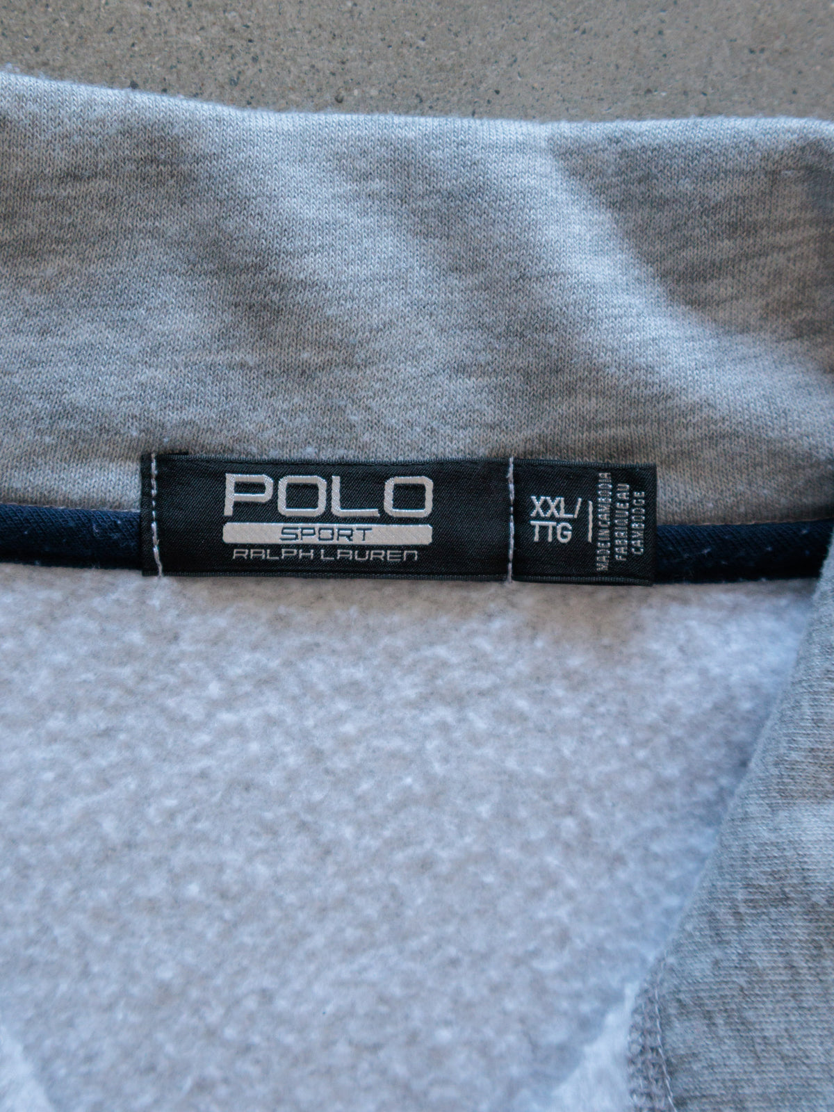 Vintage 00s Grey Polo Sport Ralph Lauren Fleece Quarter Zip (2XL)
