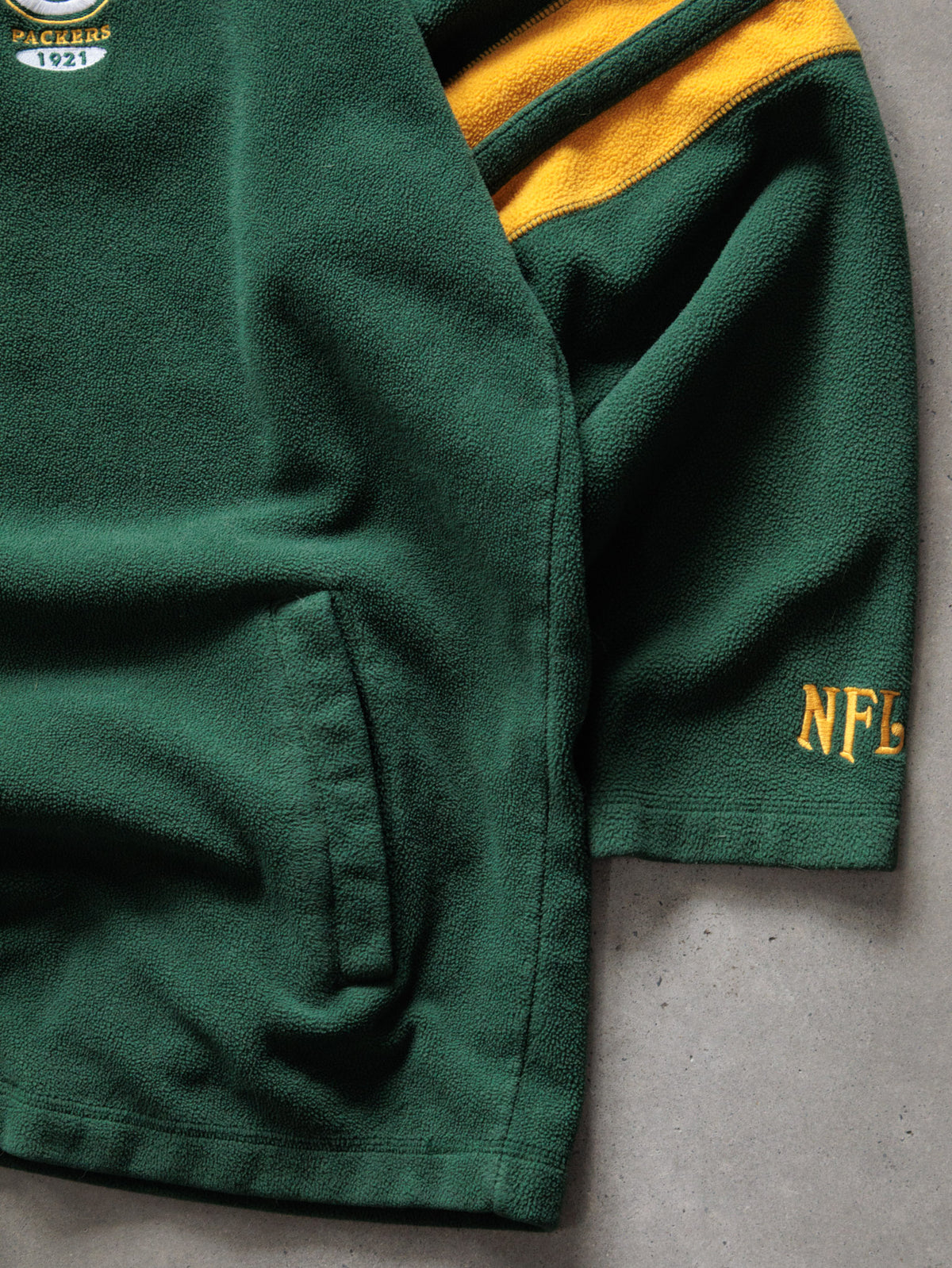 Vintage Green Bay Packers Fleece Quarter Zip (XL)
