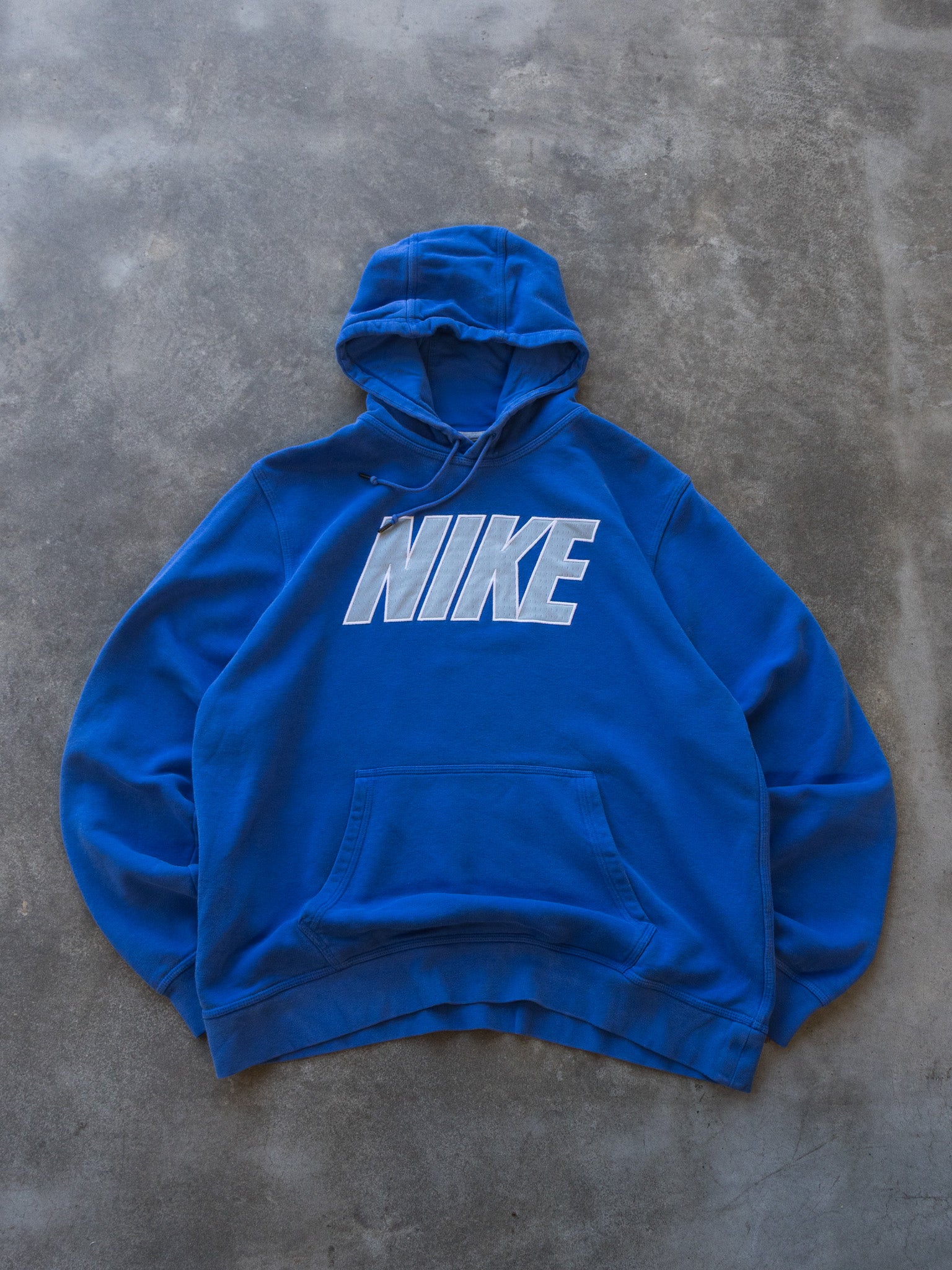 Vintage Blue Nike Spellout Hoodie (S)