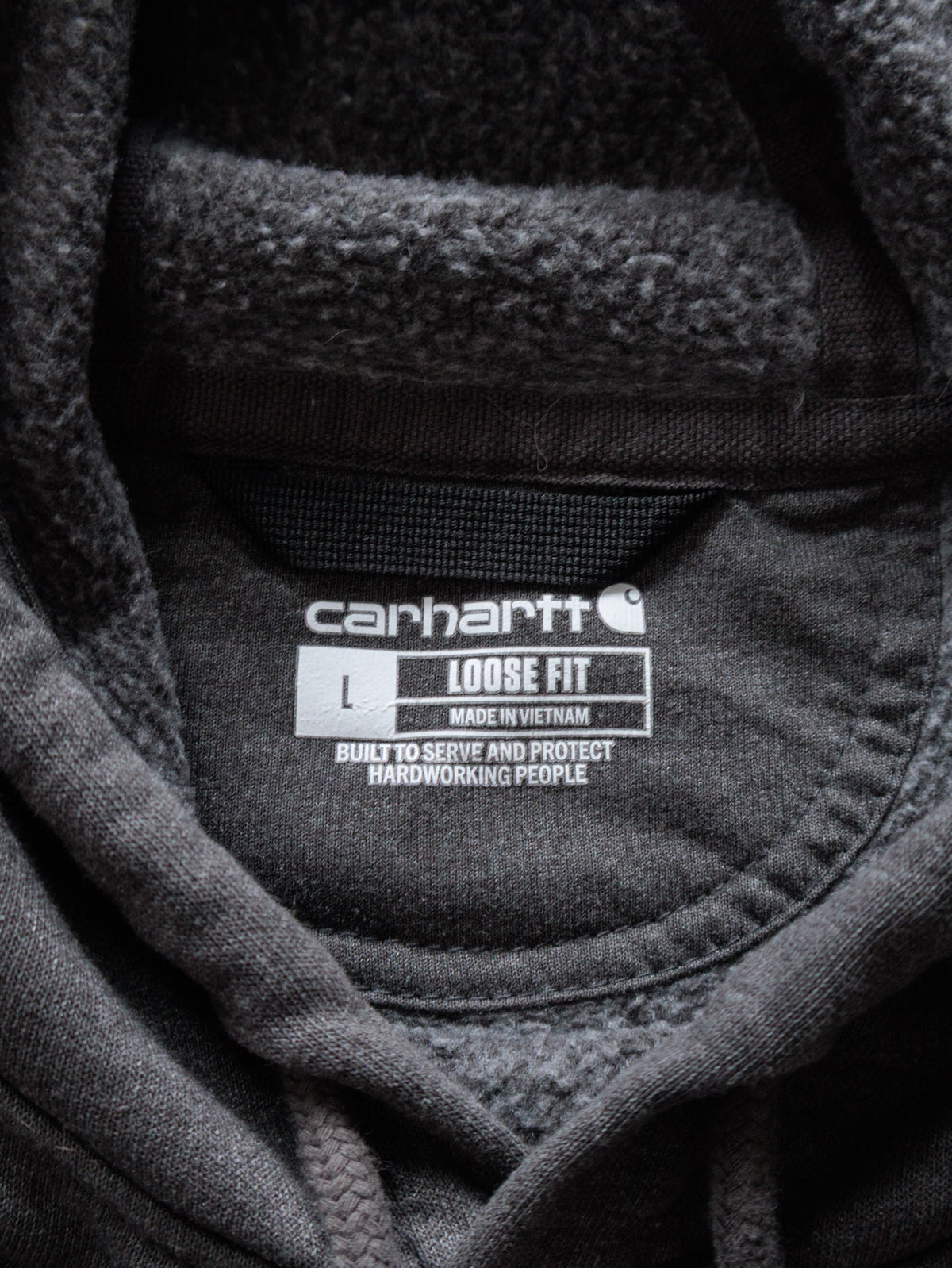 Vintage Black Carhartt Hoodie (L)