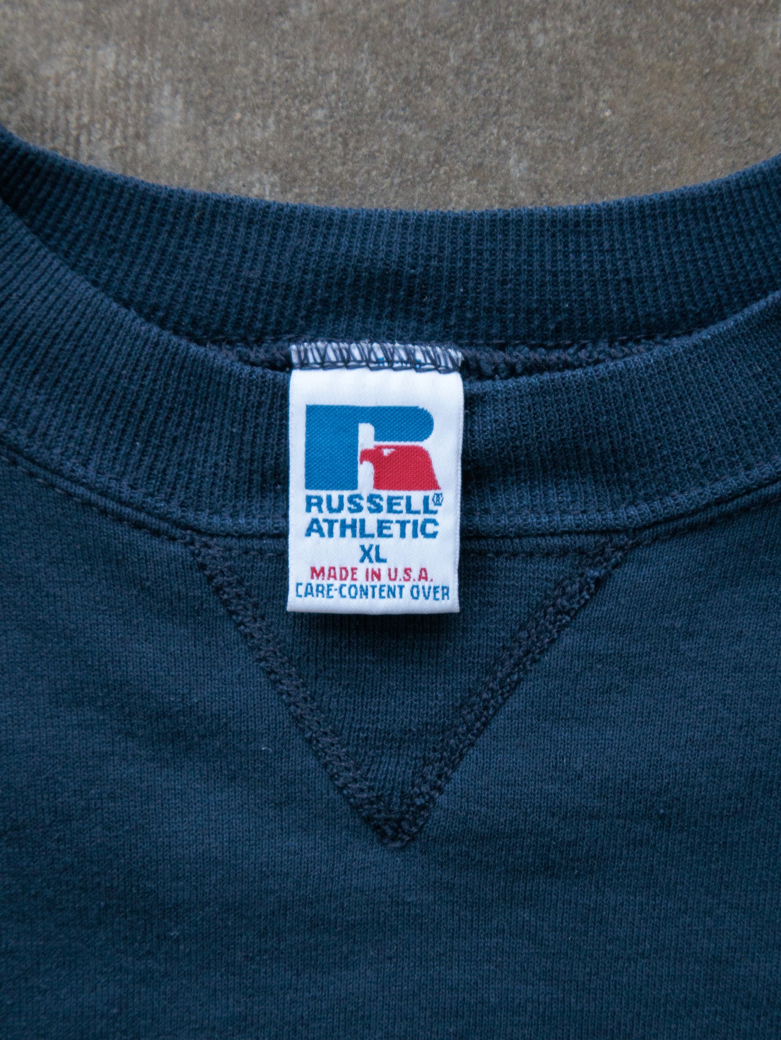 Vintage 90s Navy Russell Athletic Sweatshirt (XL)