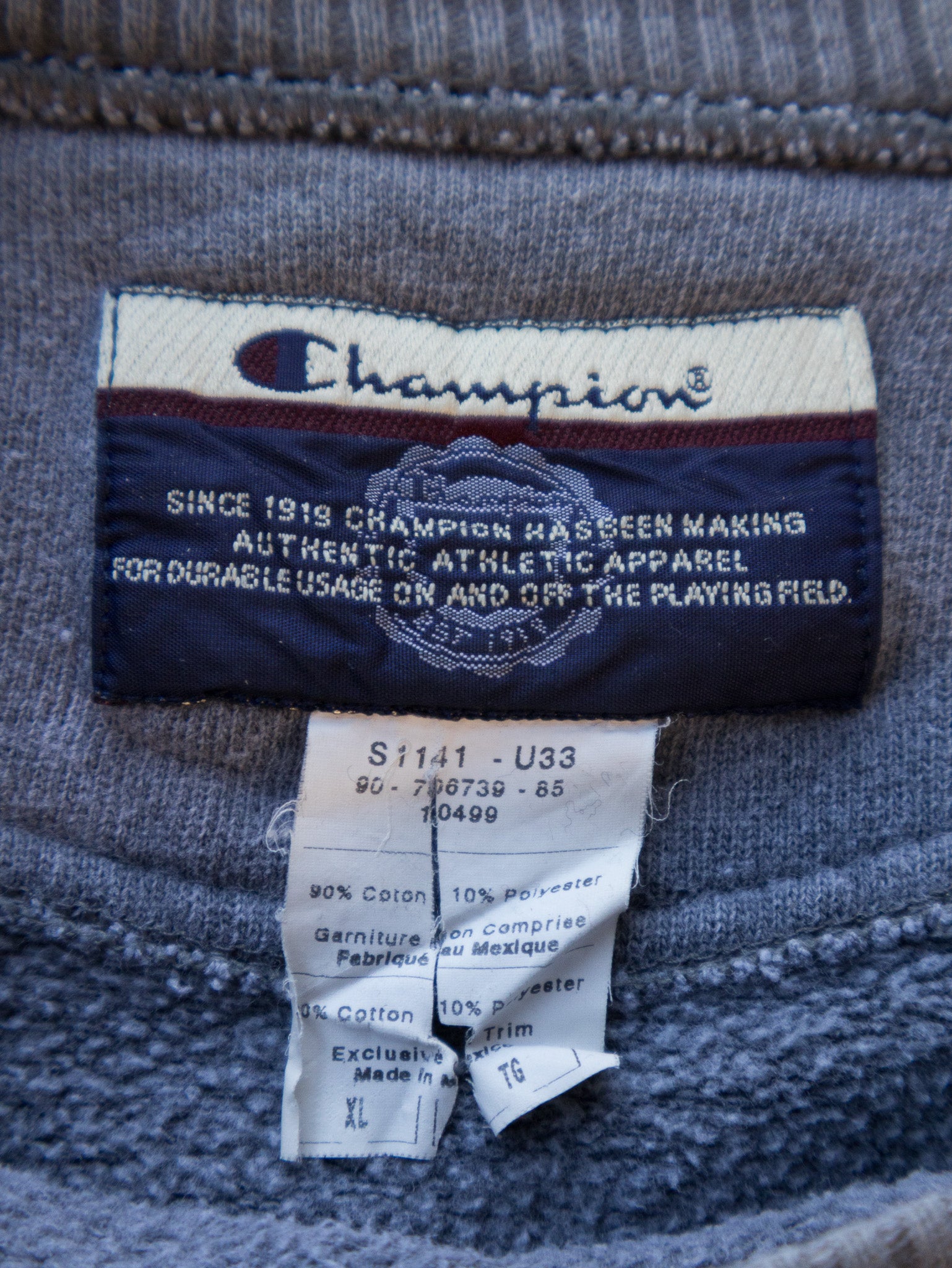 Vintage Grey Champion Sweatshirt (XL)