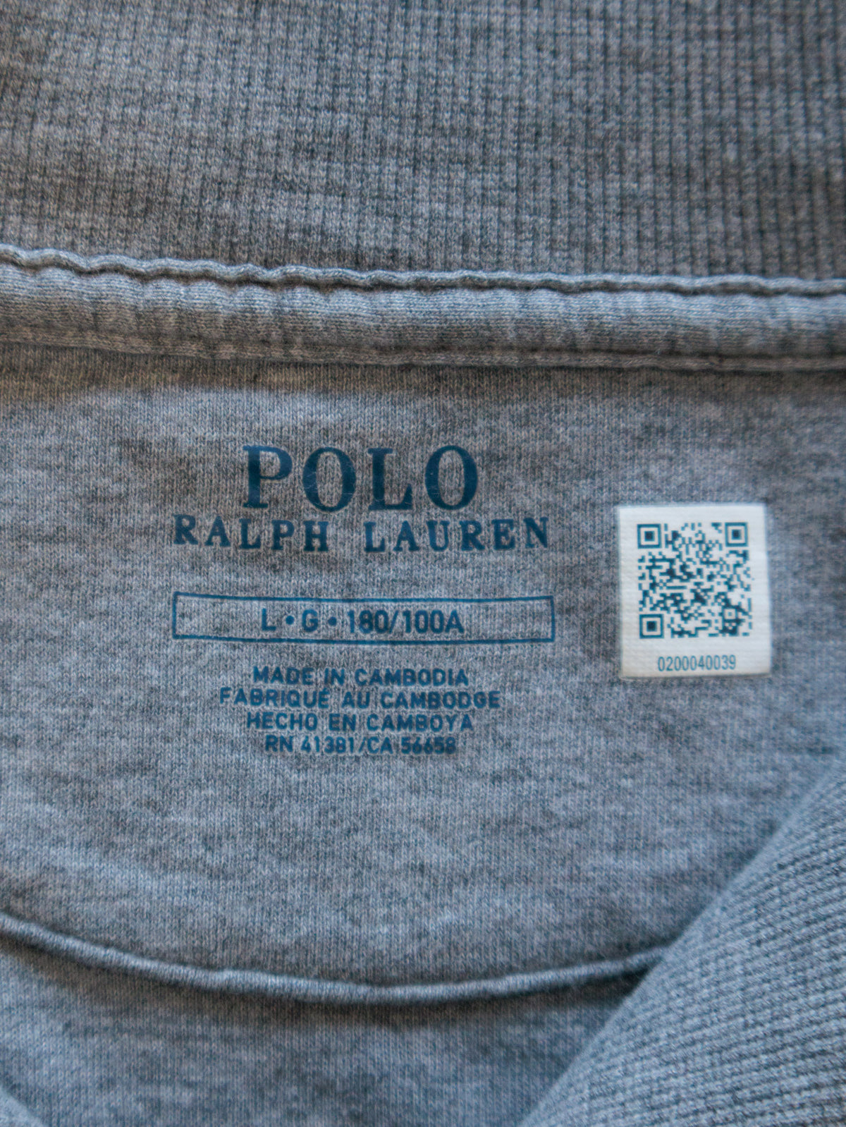 Vintage Grey Polo Ralph Lauren Shawl Neck Knit Sweater (L)
