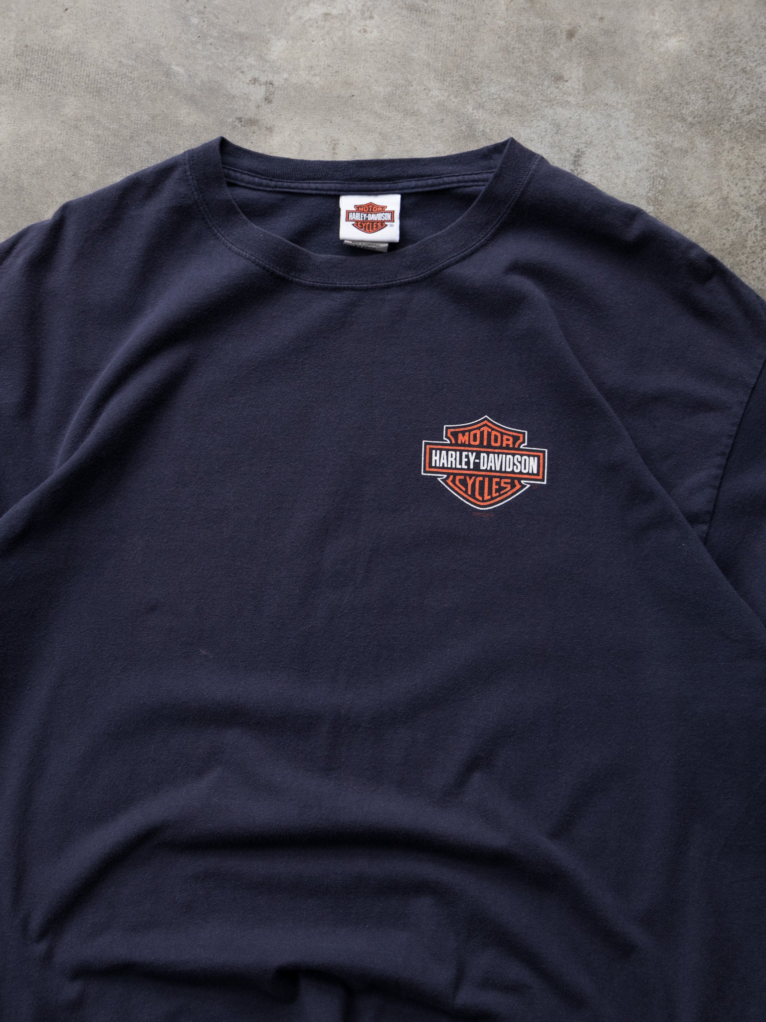 Vintage Navy Harley-Davidson Lynchburg Virginia Tee (XL)