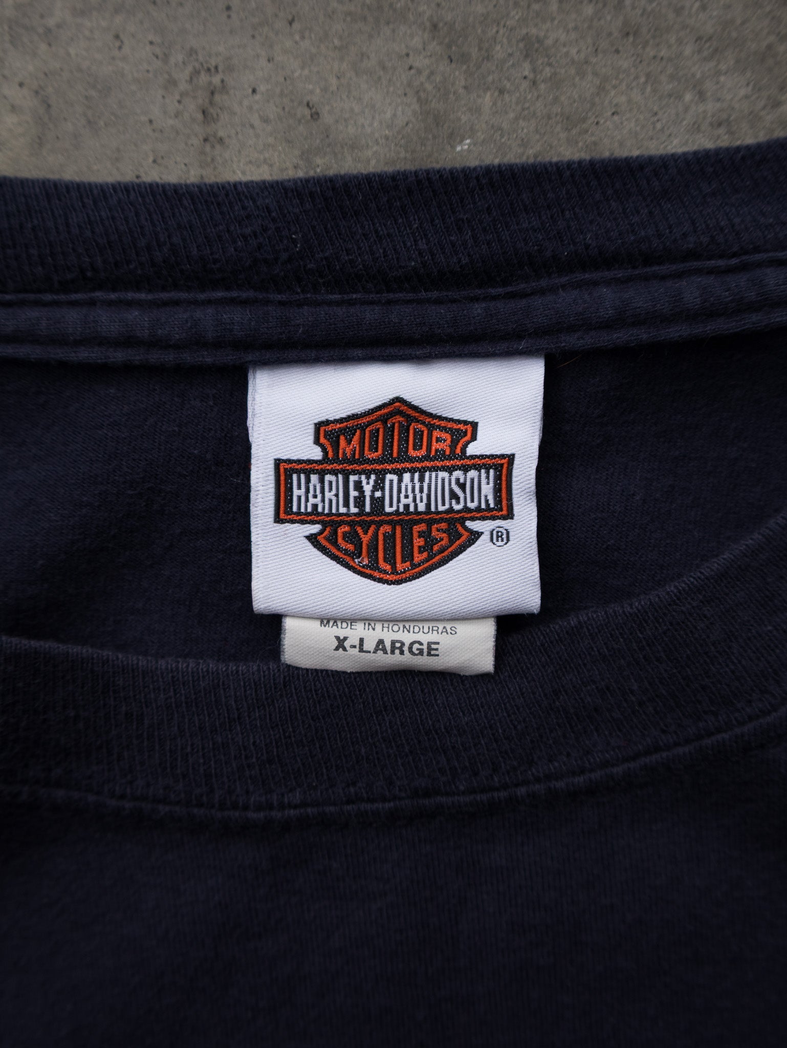 Vintage Navy Harley-Davidson Lynchburg Virginia Tee (XL)