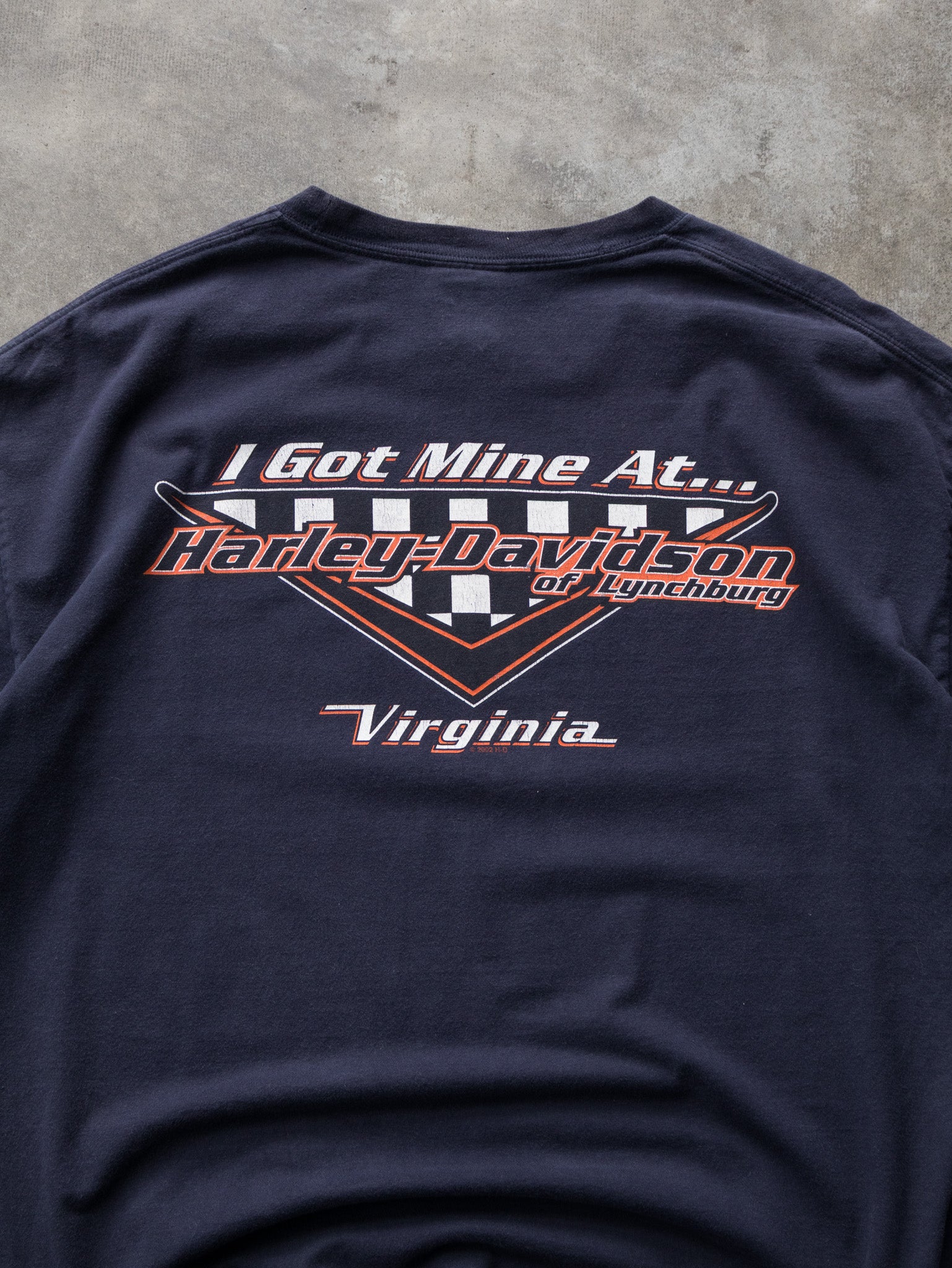 Vintage Navy Harley-Davidson Lynchburg Virginia Tee (XL)