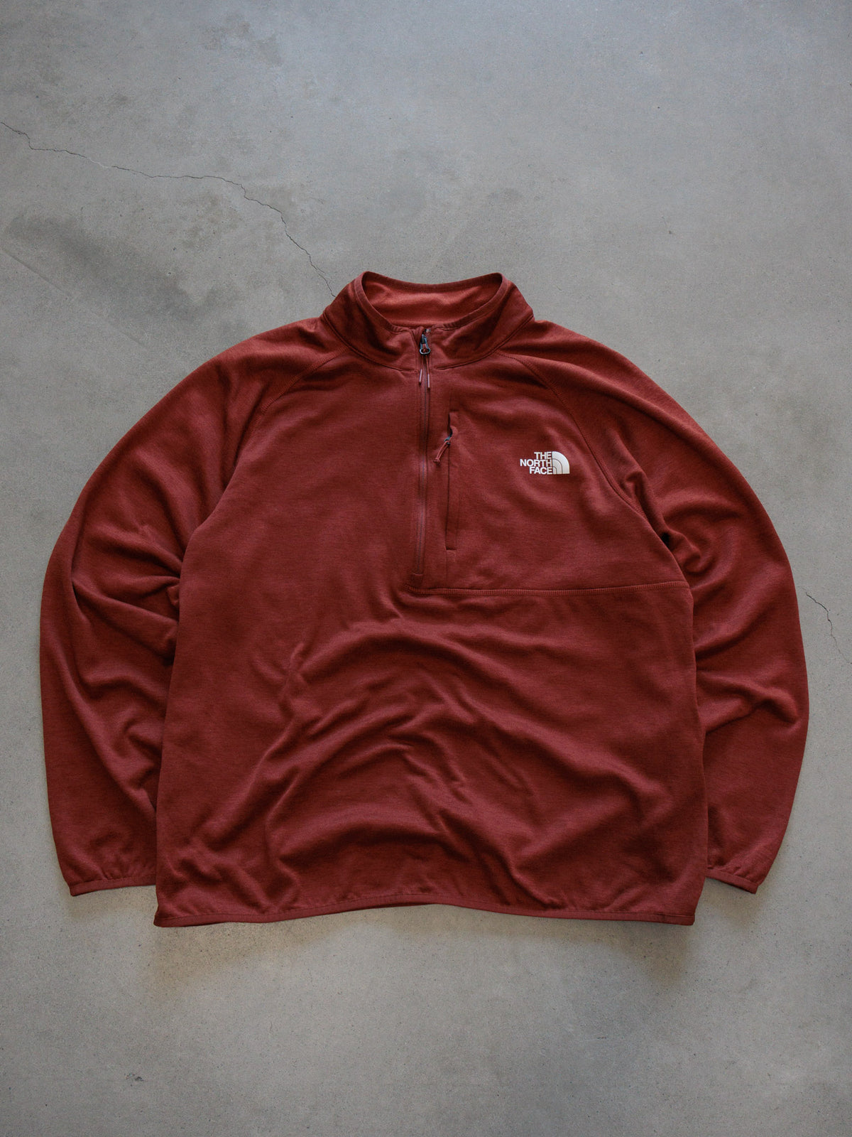 Vintage Red The North Face Fleece Quarter Zip (XL)