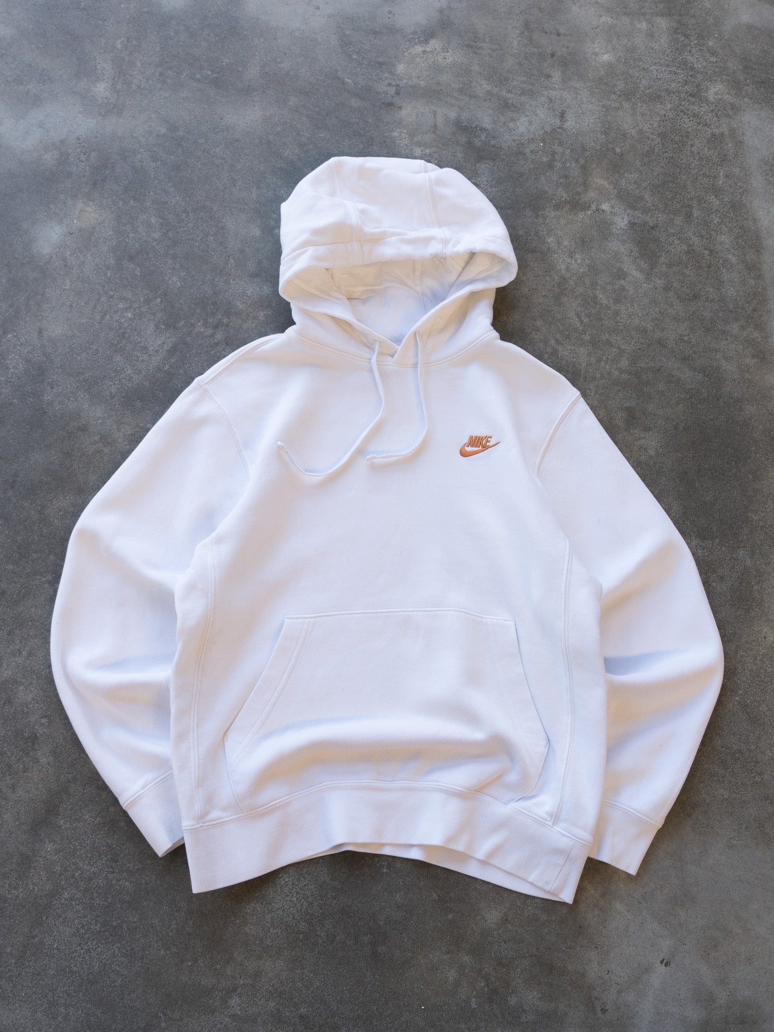 Vintage White Nike Logo Hoodie (S)